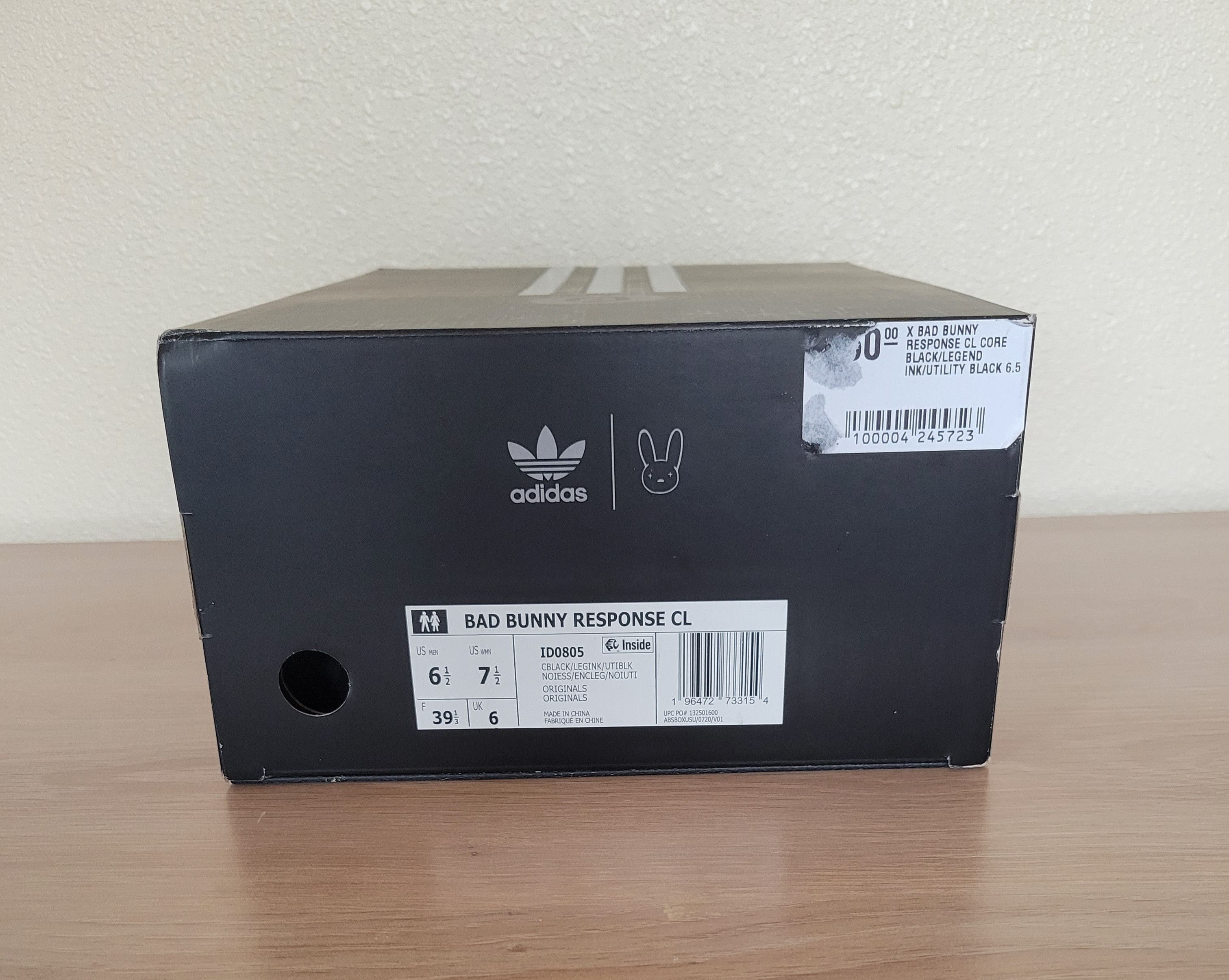 Adidas Bad Bunny x Response CL 'Triple Black' Sneakers | Grailed