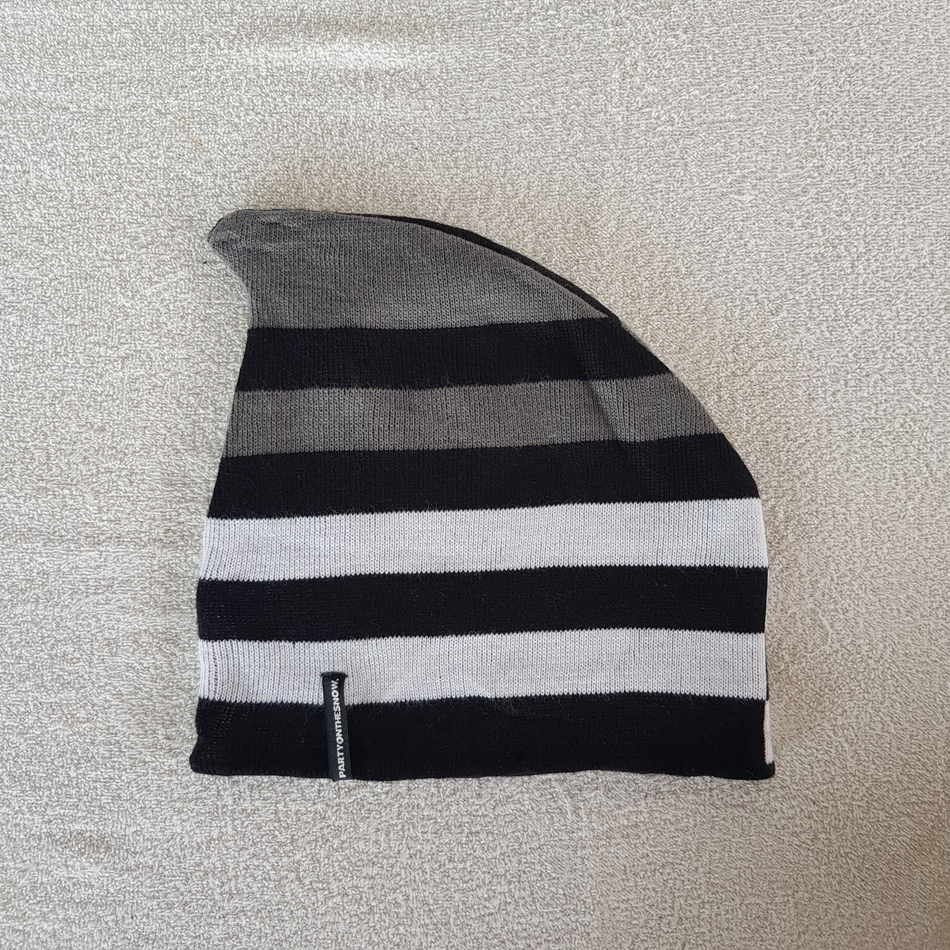 If Six Was Nine × Seditionaries × Tornado Mart Stripe Japanese Beanie Snow Cap Japanese Designer Fin Hats Size ONE SIZE - 5 Thumbnail