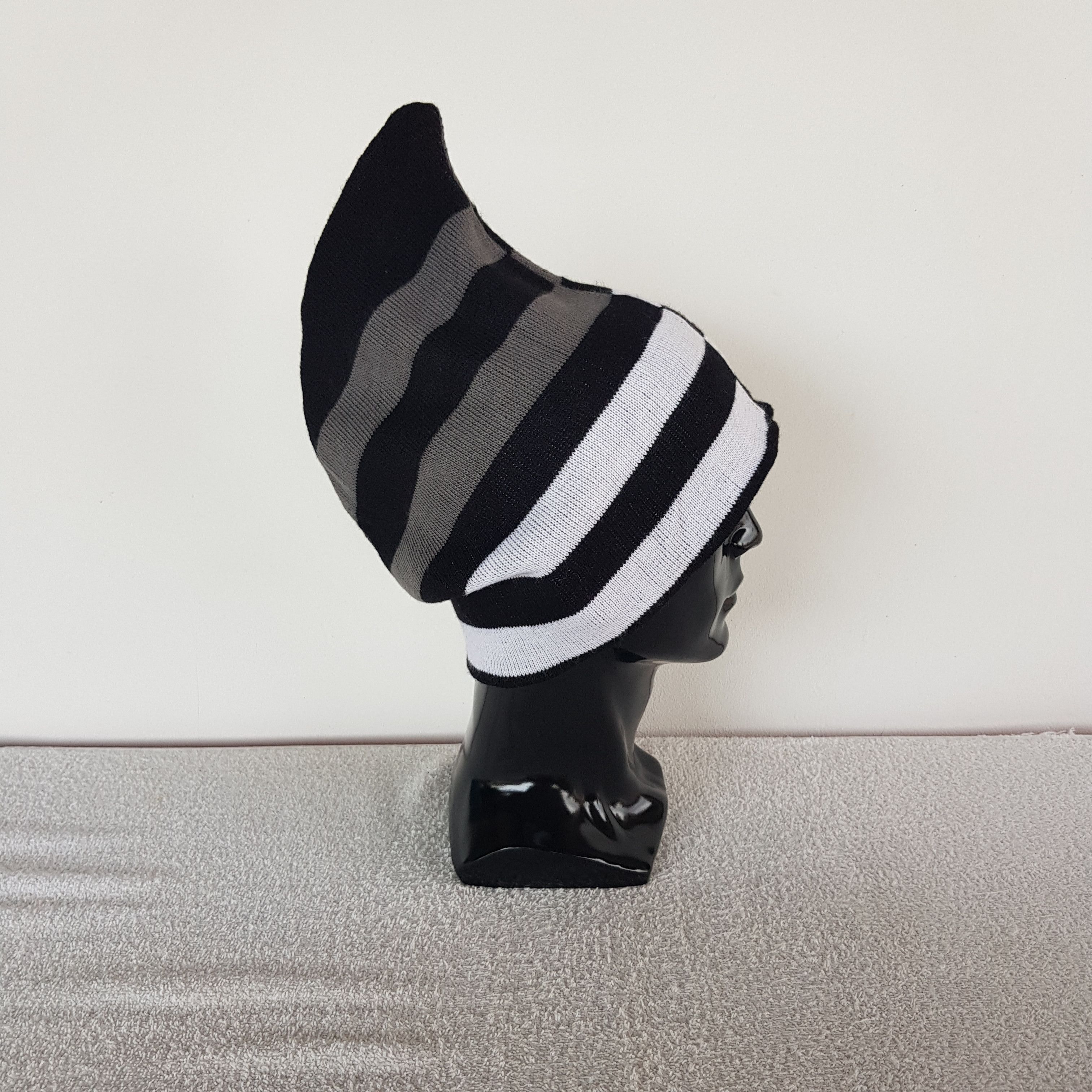 If Six Was Nine × Seditionaries × Tornado Mart Stripe Japanese Beanie Snow Cap Japanese Designer Fin Hats Size ONE SIZE - 4 Thumbnail