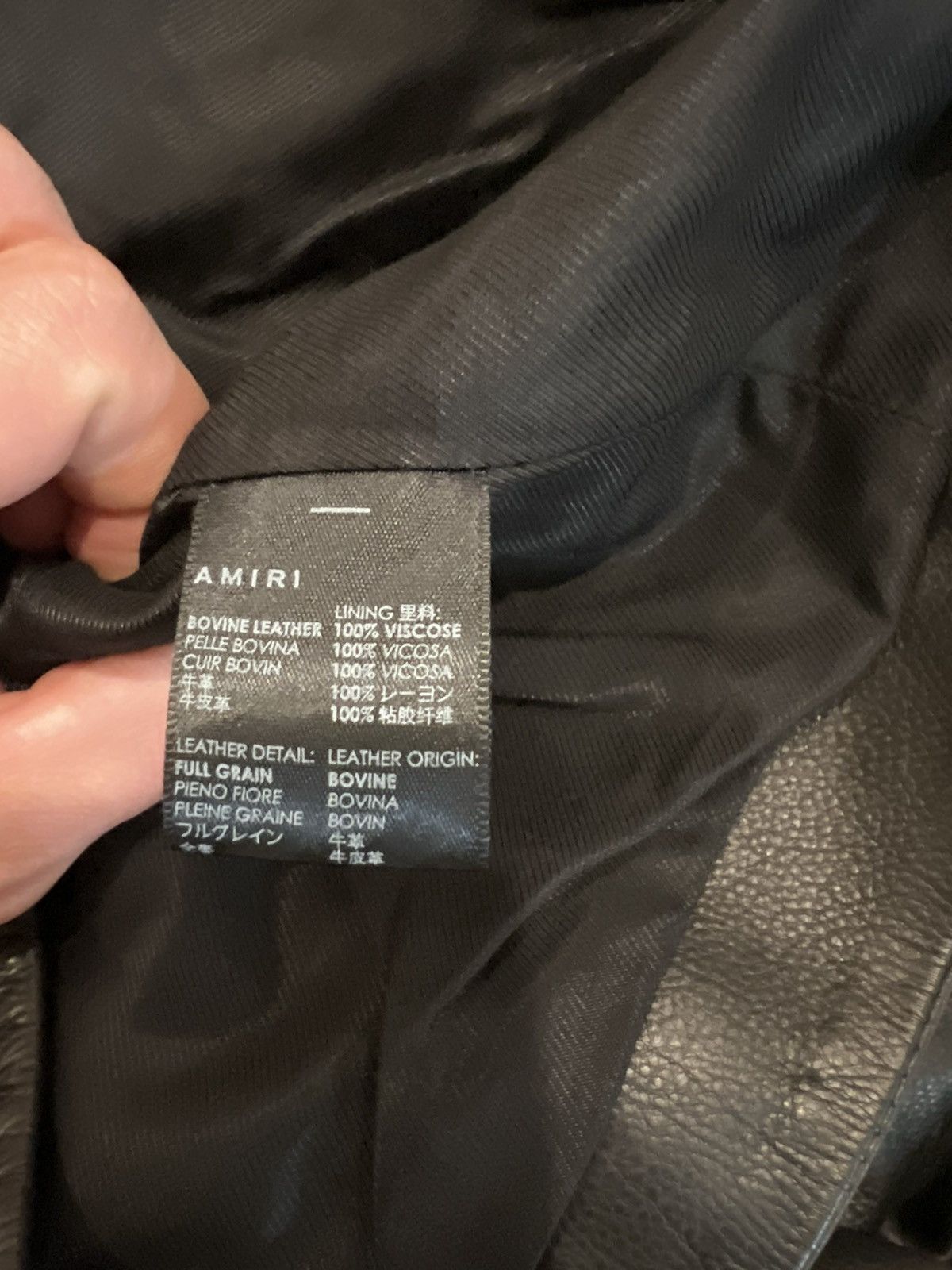 Amiri AMIRI pointed-collar grained leather jacket size 52 Size US L / EU 52-54 / 3 - 6 Thumbnail