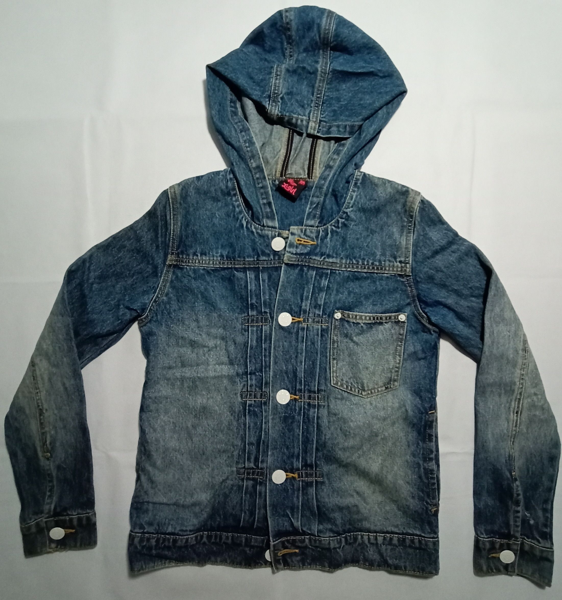 Japanese Brand X-Girl Jeans Couture Jacket Hoodies Denim Very Rare Size S / US 4 / IT 40 - 2 Thumbnail