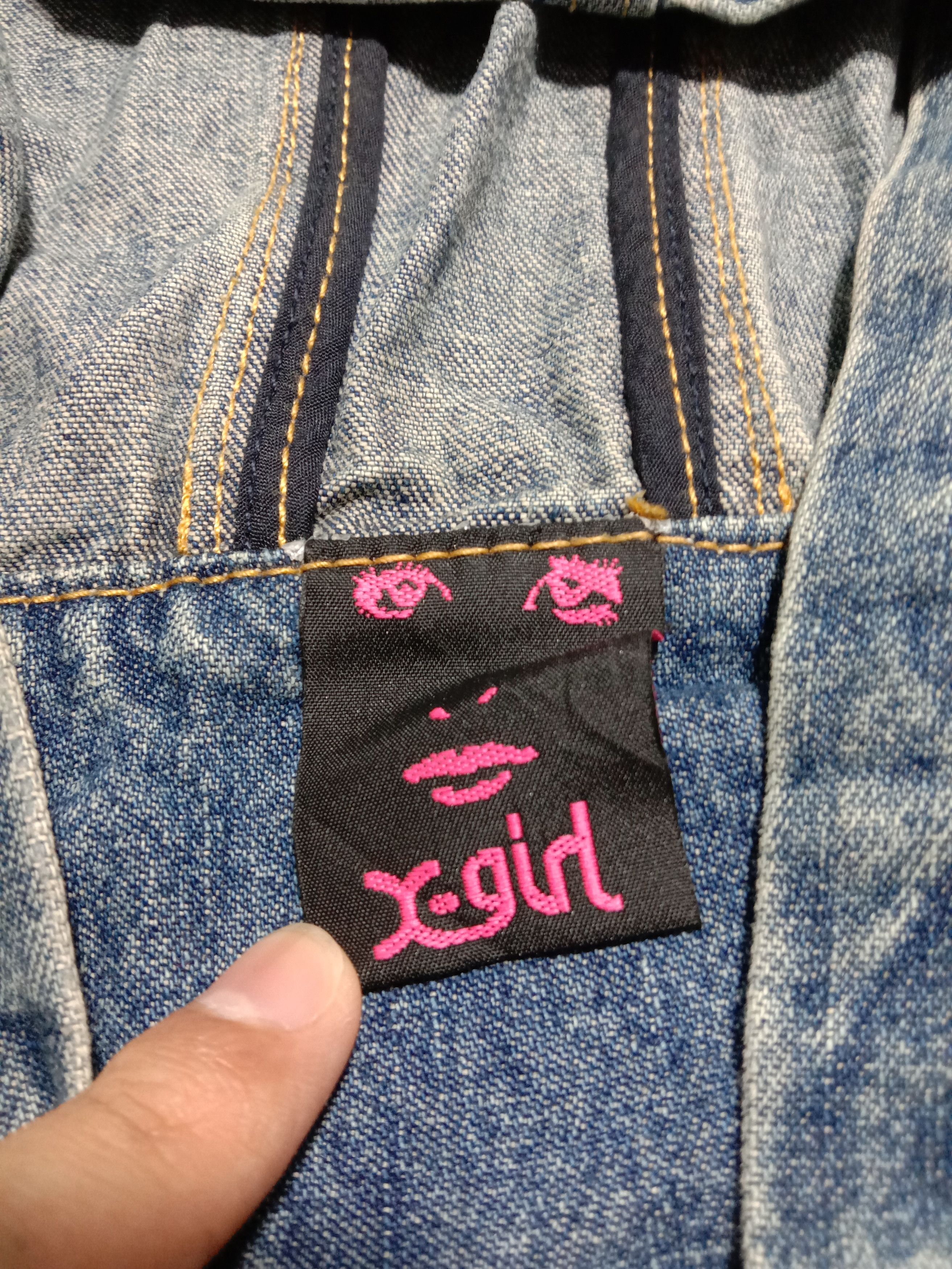 Japanese Brand X-Girl Jeans Couture Jacket Hoodies Denim Very Rare Size S / US 4 / IT 40 - 4 Thumbnail