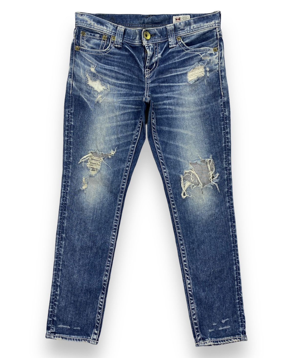 image of 20471120 x Distressed Denim Rodeo Crowns Distressed Jeans in Blue, Women's (Size 32)