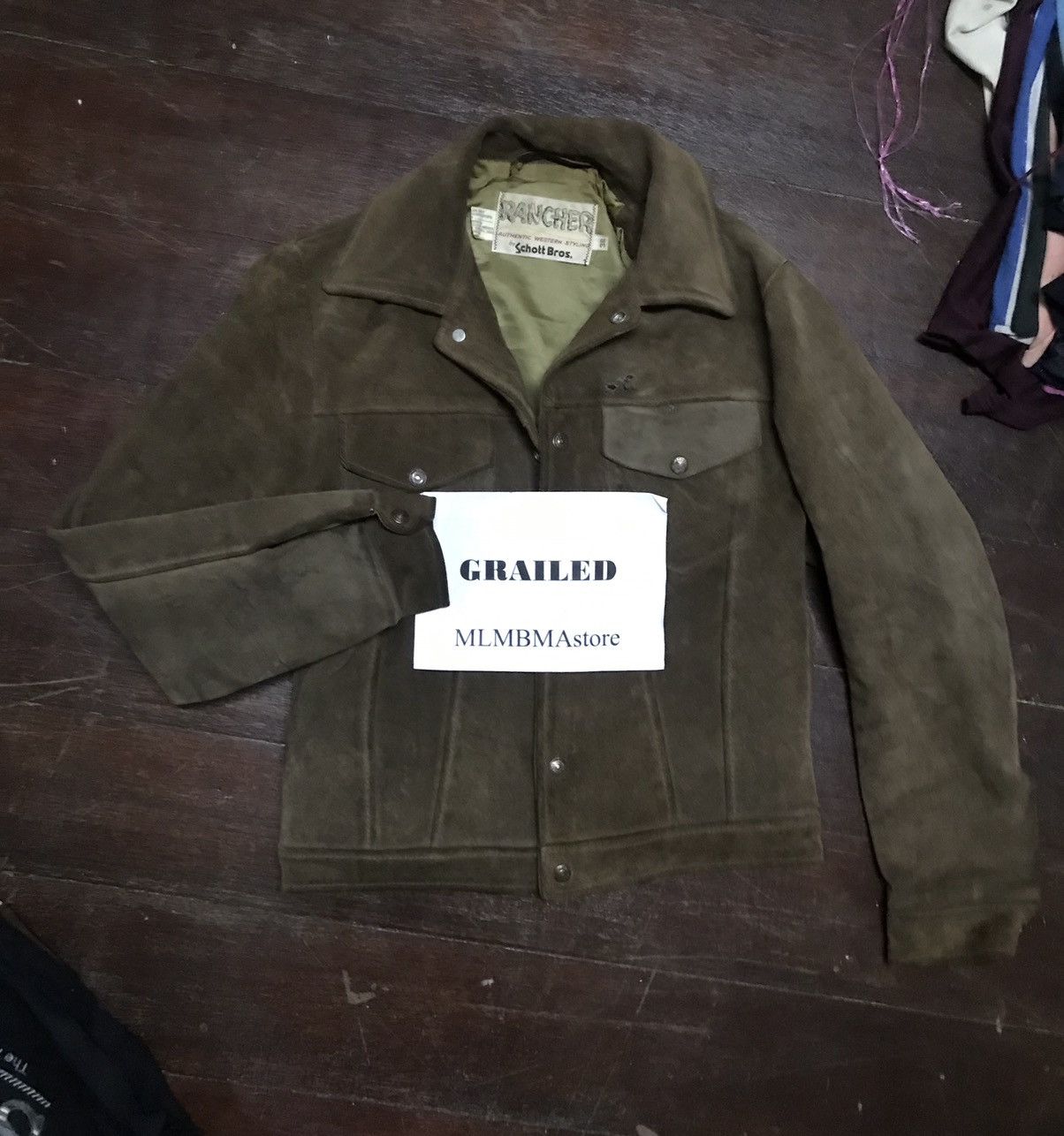 Vintage Schott distressed leather jacket