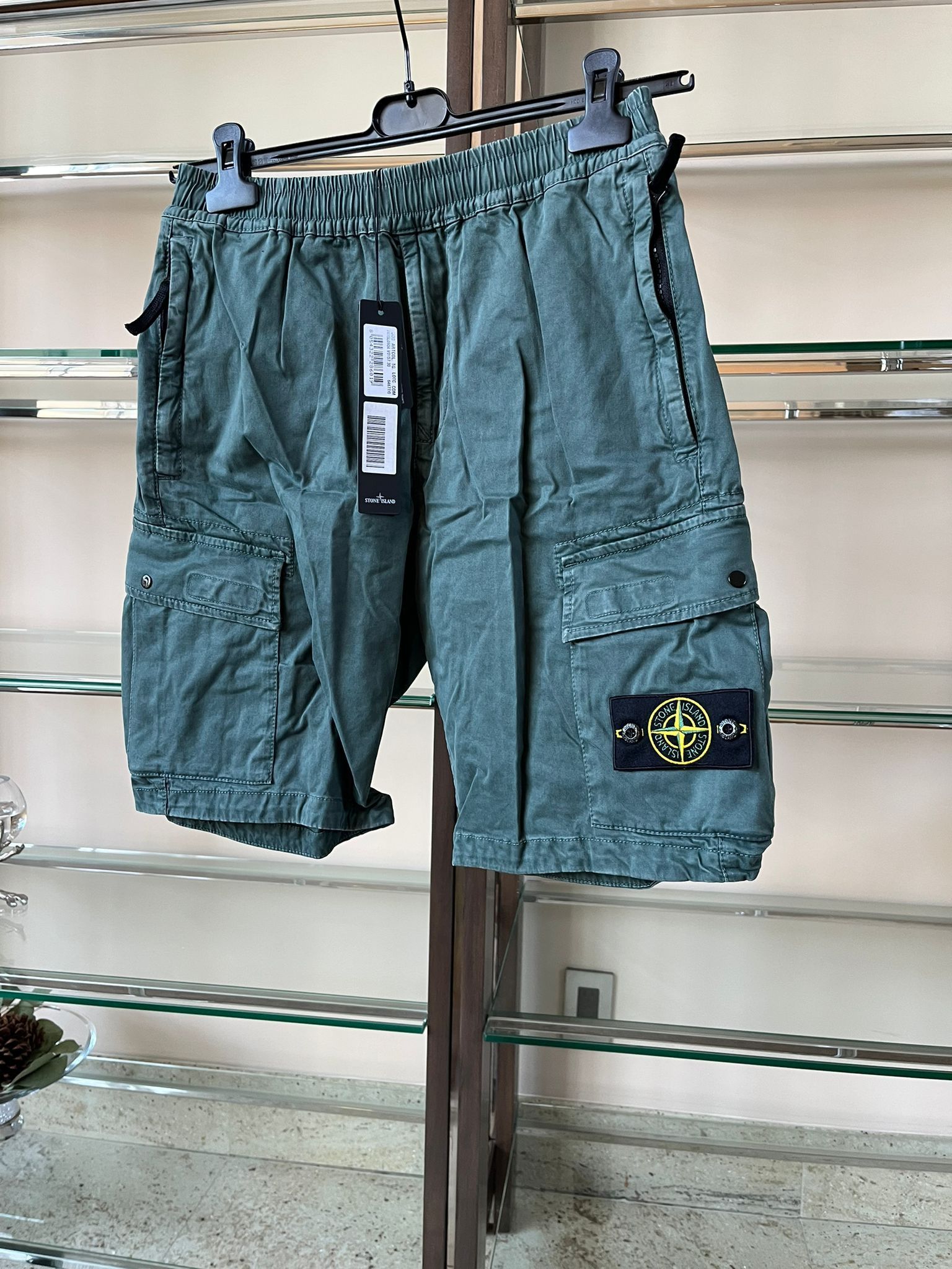 Stone Island Cargo Patch Shorts in Green Grey Size US 30 / EU 46 - 6 Thumbnail