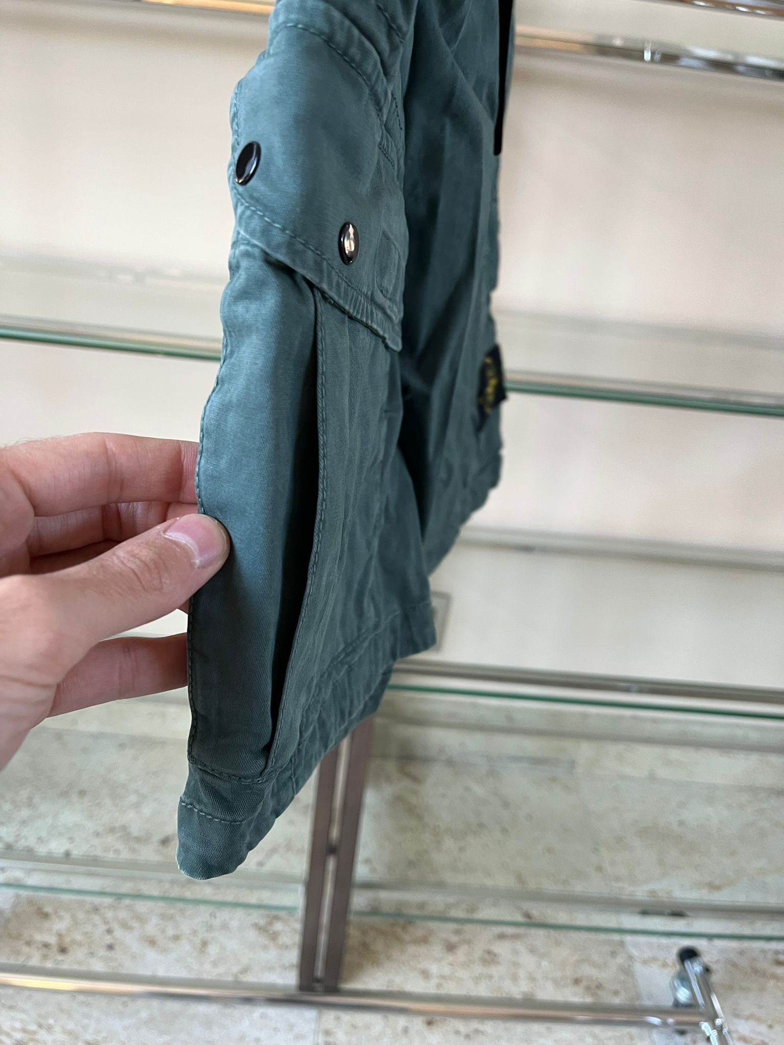 Stone Island Cargo Patch Shorts in Green Grey Size US 30 / EU 46 - 12 Thumbnail