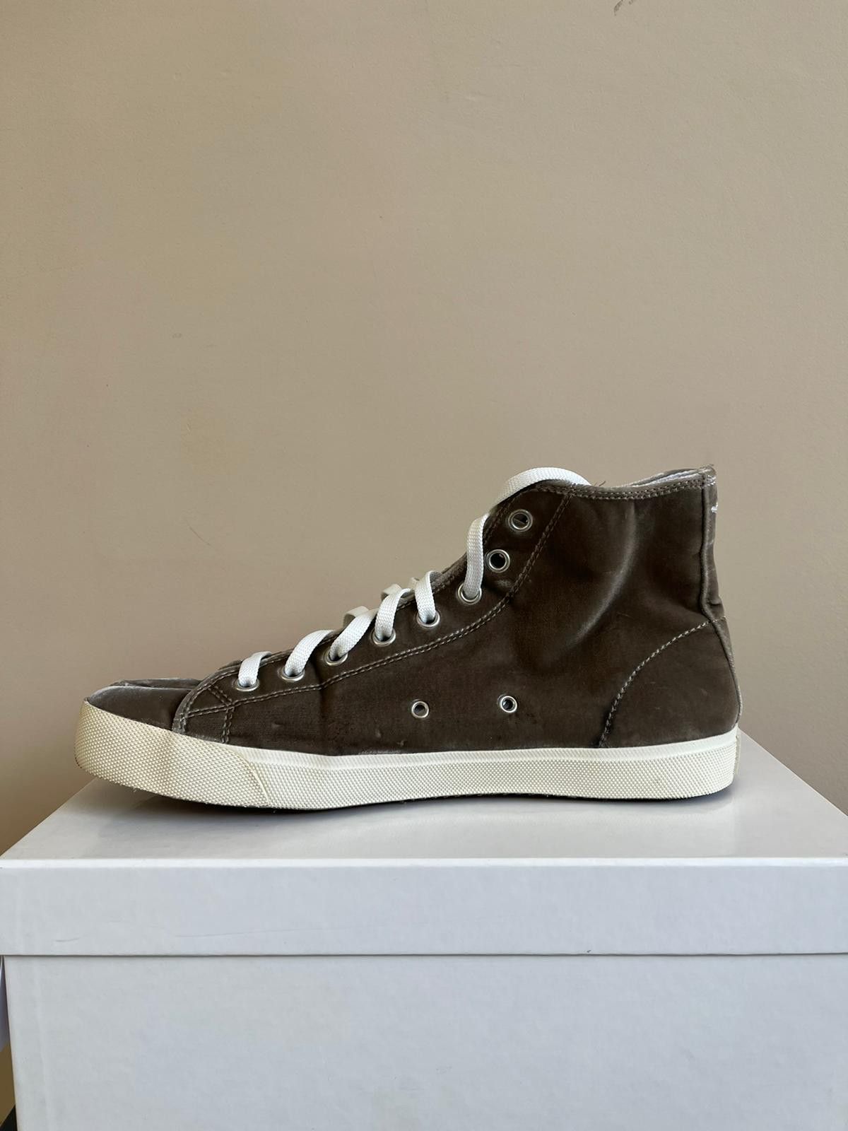 Maison Margiela Logo Mid Top Trainer in Khaki Brown Size US 11 / EU 44 - 10 Thumbnail