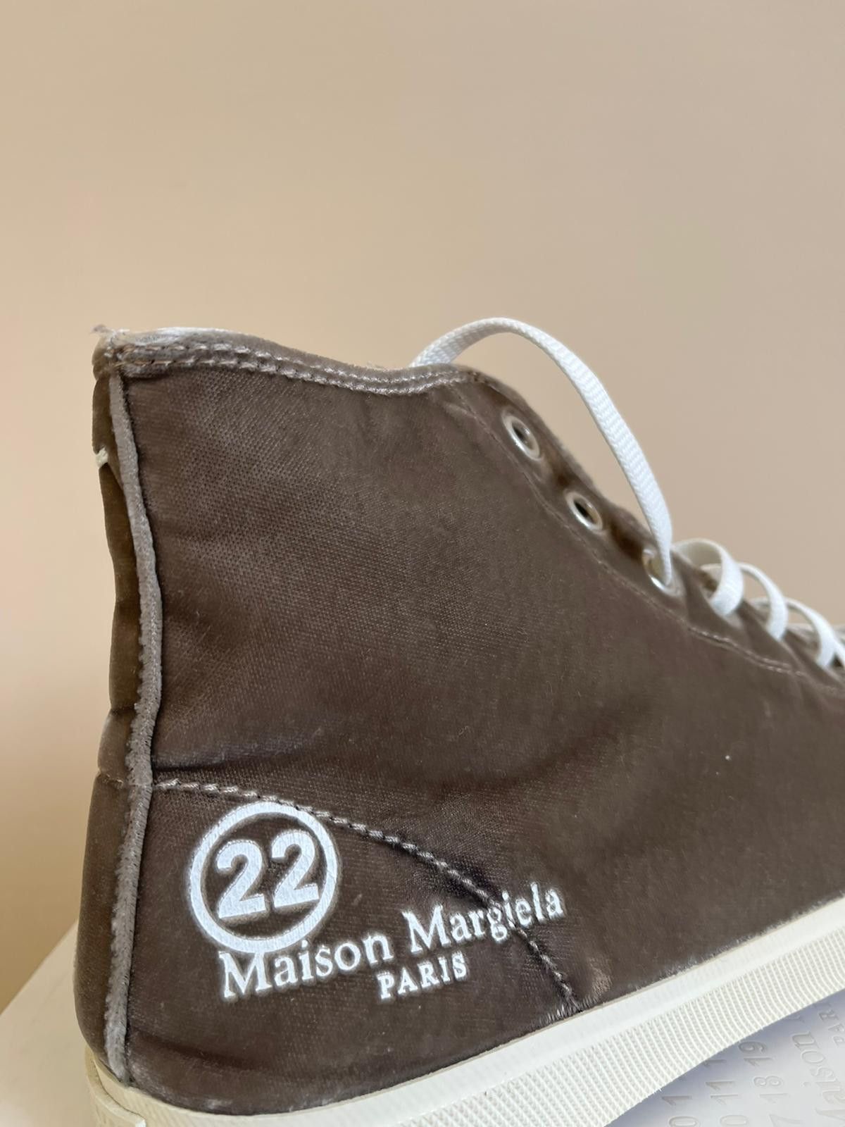 Maison Margiela Logo Mid Top Trainer in Khaki Brown Size US 11 / EU 44 - 5 Thumbnail