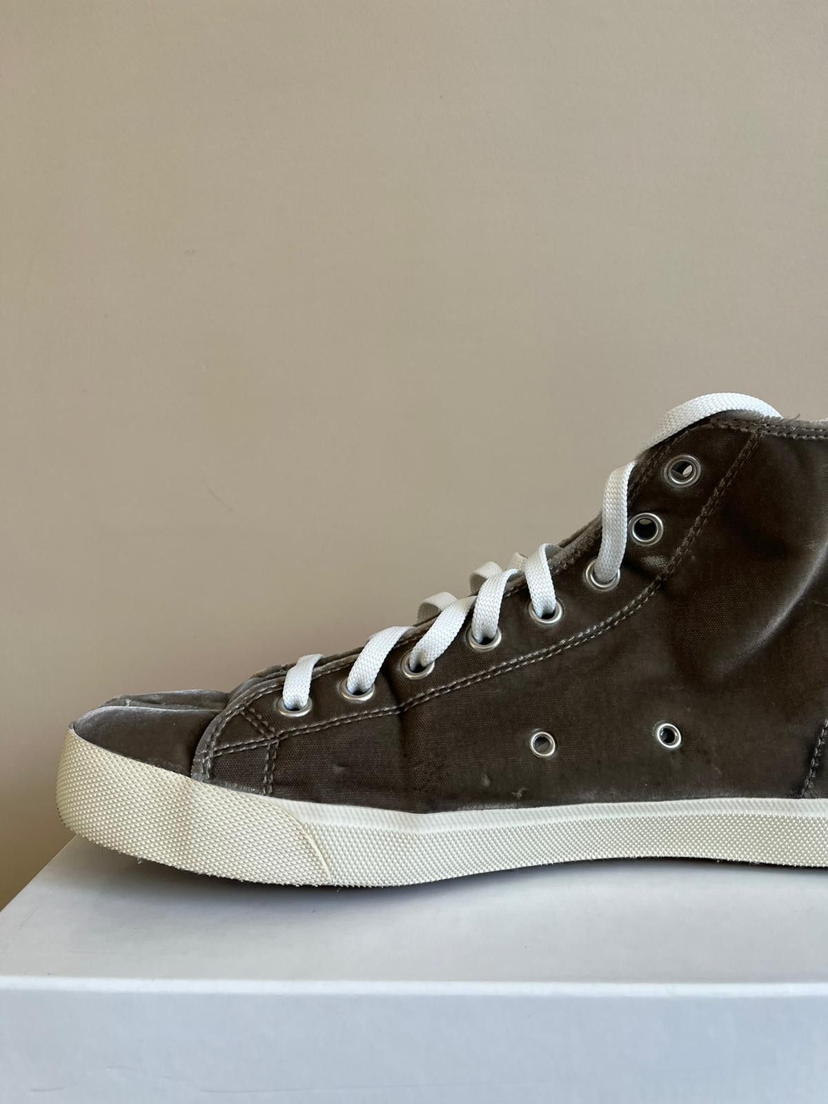 Maison Margiela Logo Mid Top Trainer in Khaki Brown Size US 11 / EU 44 - 8 Thumbnail