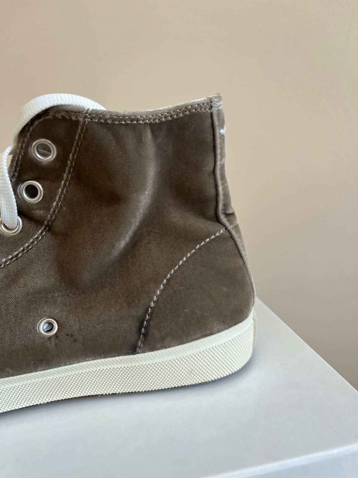 Maison Margiela Logo Mid Top Trainer in Khaki Brown Size US 11 / EU 44 - 9 Thumbnail