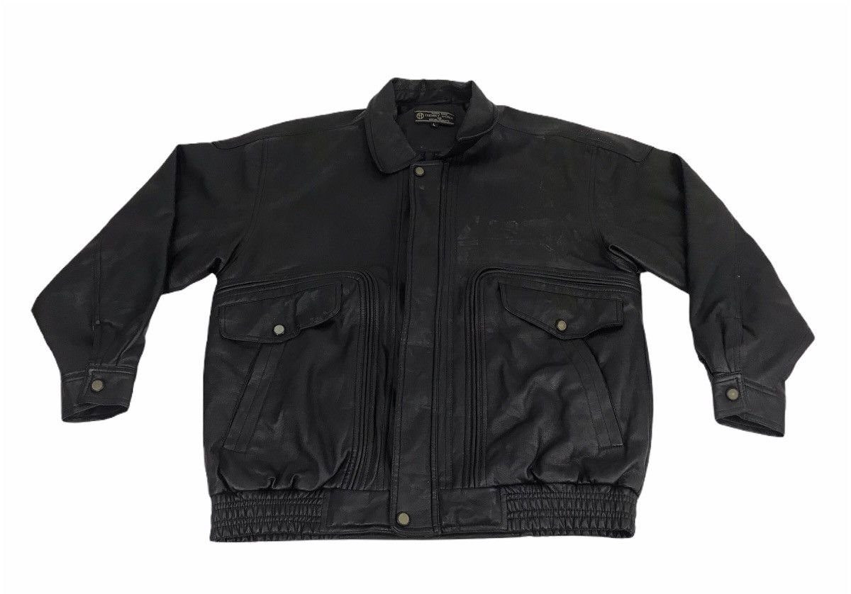 Japanese Brand Classic Leather Jacket Global Basic Friendly Worlds Quilted Size US L / EU 52-54 / 3 - 1 Thumbnail