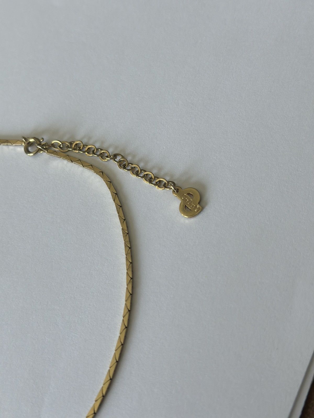 Dior Vintage Christian Dior Gold / “Diamond” Necklace Size ONE SIZE - 2 Preview