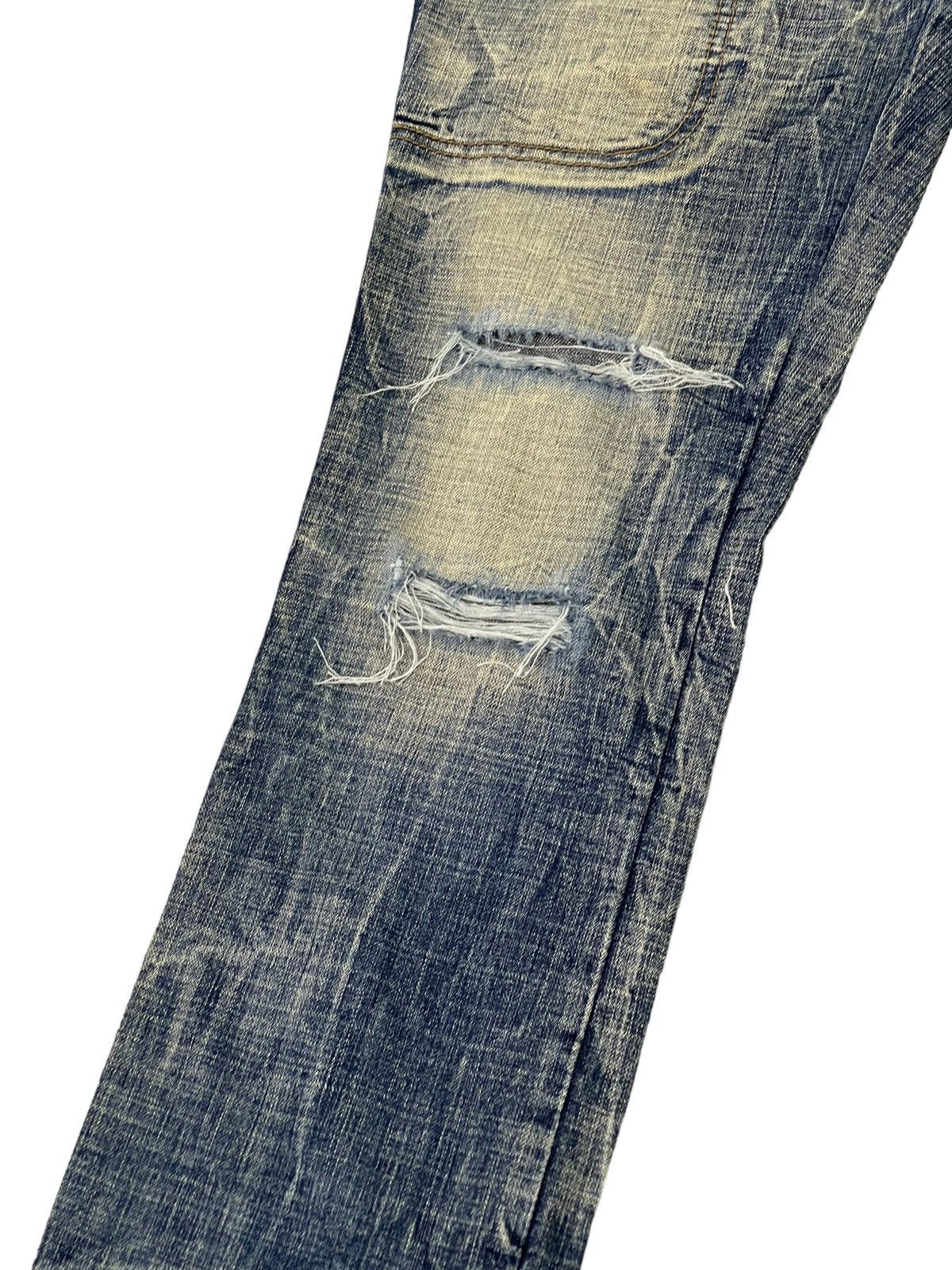 Japanese Brand Flare Jeans Ozz Pinballs Distress Acid Wash Boot Cut 5🟦5 Size US 30 / EU 46 - 6 Thumbnail