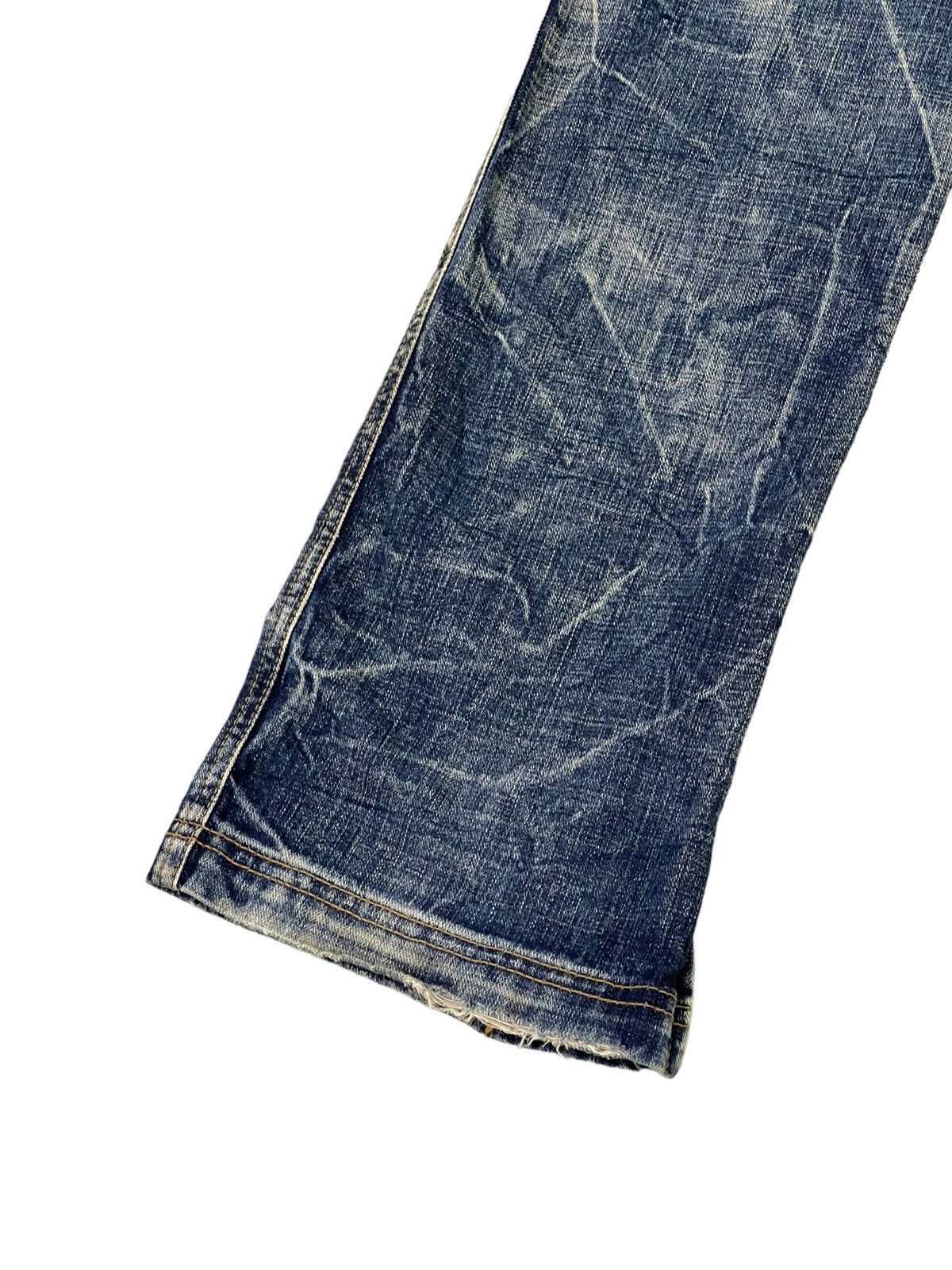 Japanese Brand Flare Jeans Ozz Pinballs Distress Acid Wash Boot Cut 5🟦5 Size US 30 / EU 46 - 16 Thumbnail