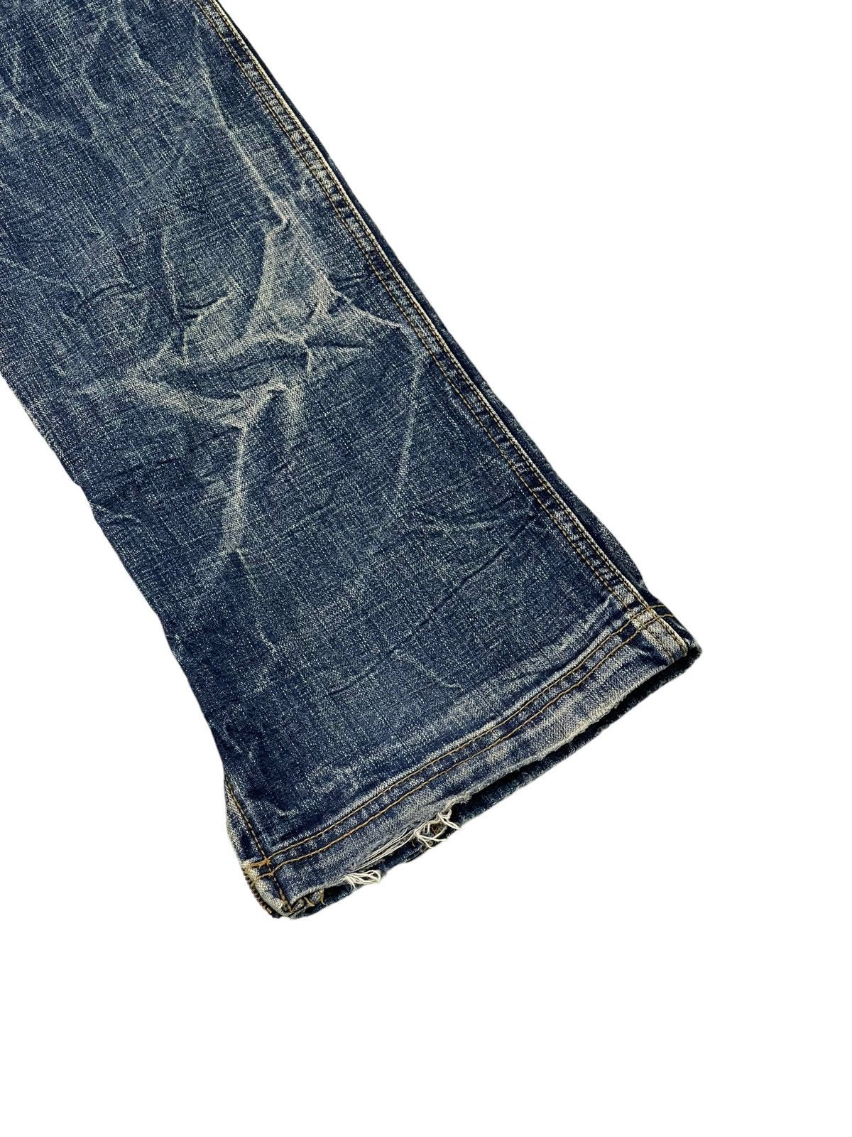 Japanese Brand Flare Jeans Ozz Pinballs Distress Acid Wash Boot Cut 5🟦5 Size US 30 / EU 46 - 15 Thumbnail