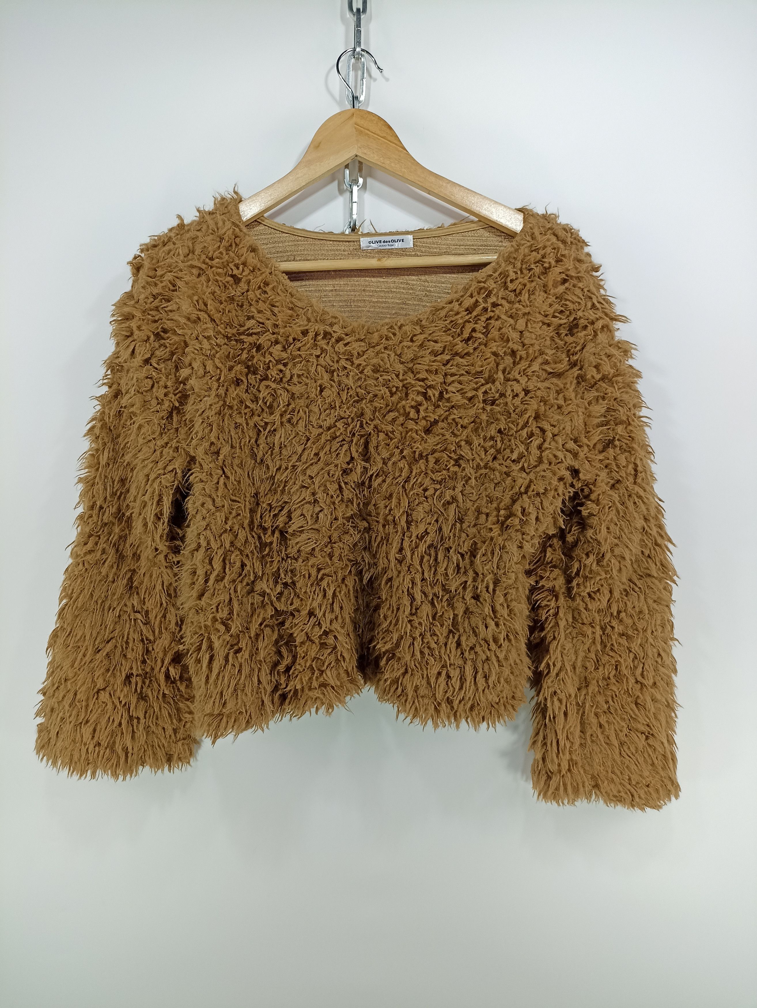 Beauty Beast × Japanese Brand Japanbrand olive des olive fuzzy pile fleece Cropped Size US M / EU 48-50 / 2 - 1 Thumbnail