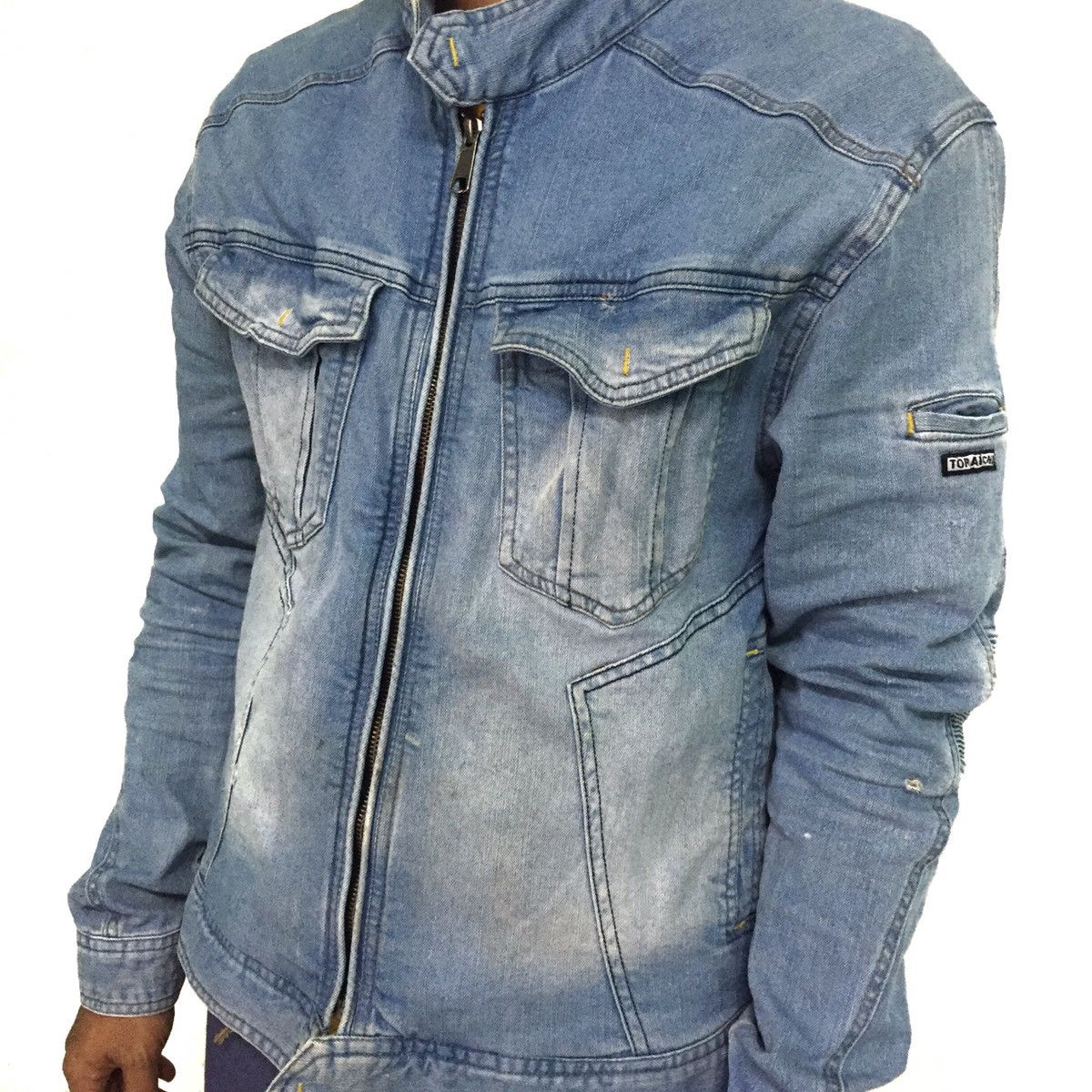 Japanese Brand 🔥RARE Rugged Jeans Jacket Stretchable Elbow Part Size US L / EU 52-54 / 3 - 2 Thumbnail