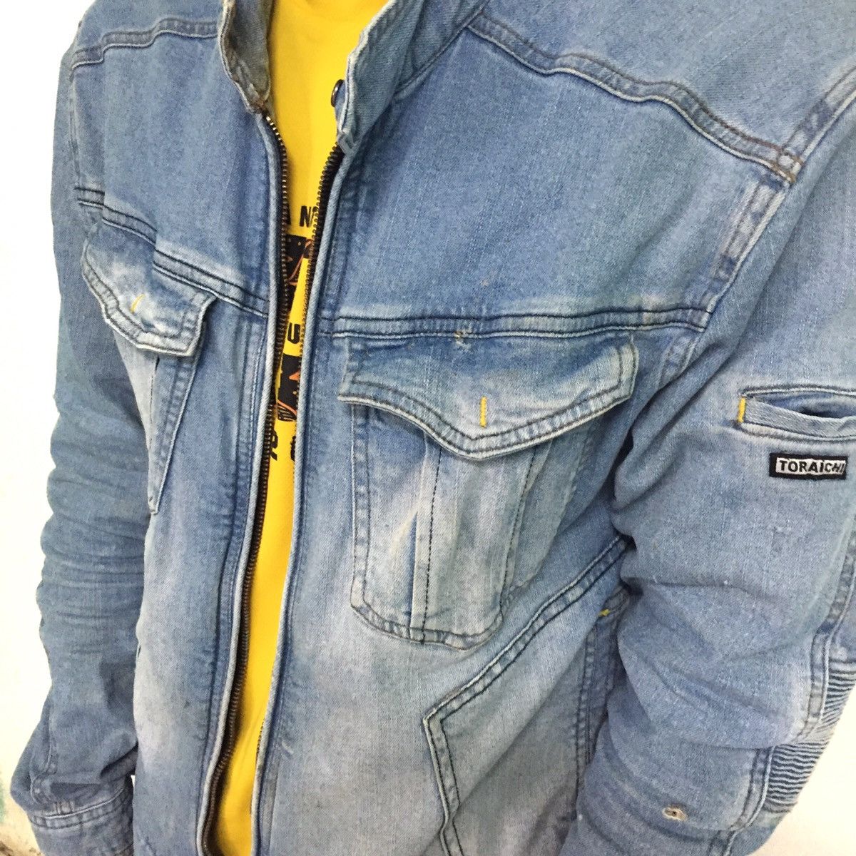 Japanese Brand 🔥RARE Rugged Jeans Jacket Stretchable Elbow Part Size US L / EU 52-54 / 3 - 7 Thumbnail