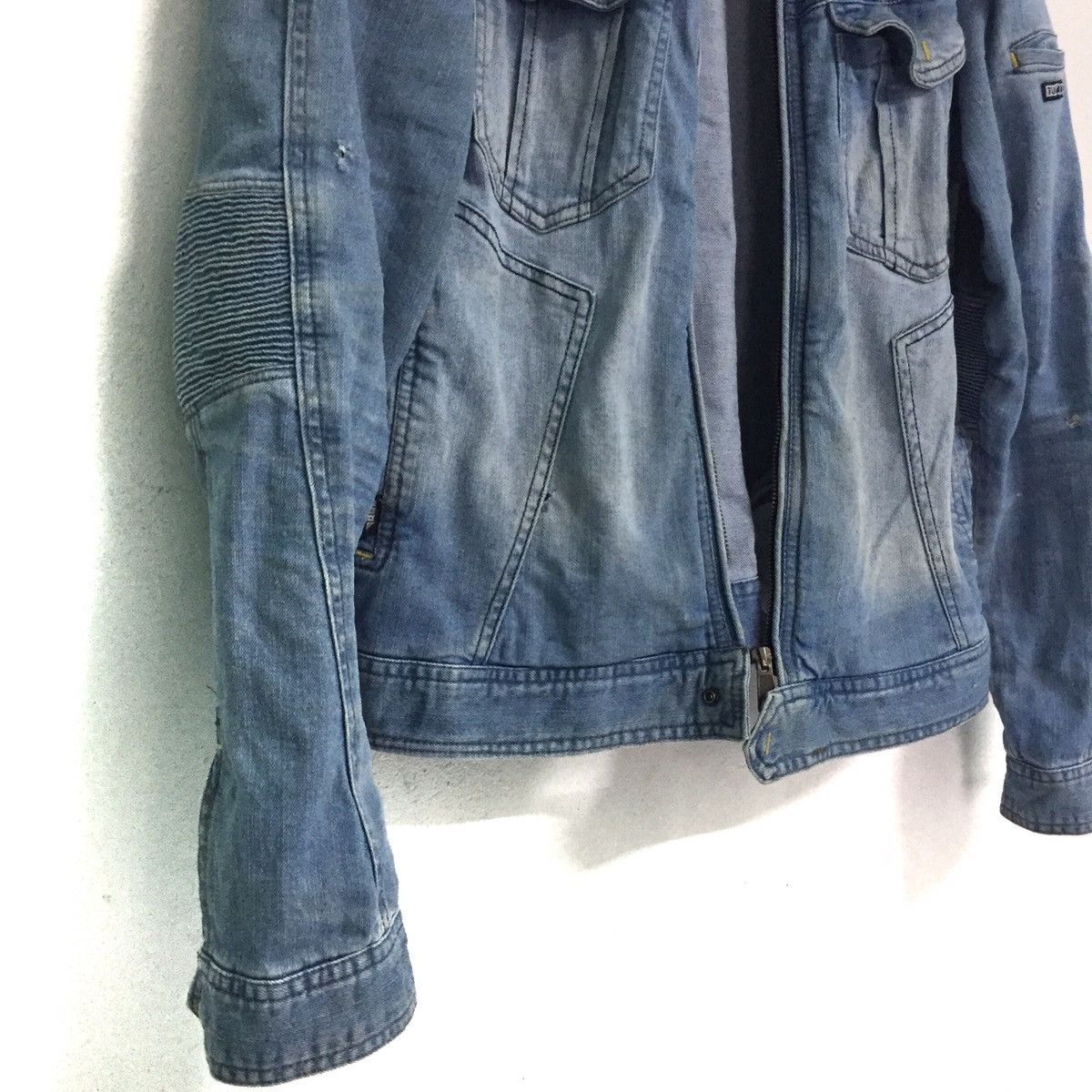 Japanese Brand 🔥RARE Rugged Jeans Jacket Stretchable Elbow Part Size US L / EU 52-54 / 3 - 12 Thumbnail