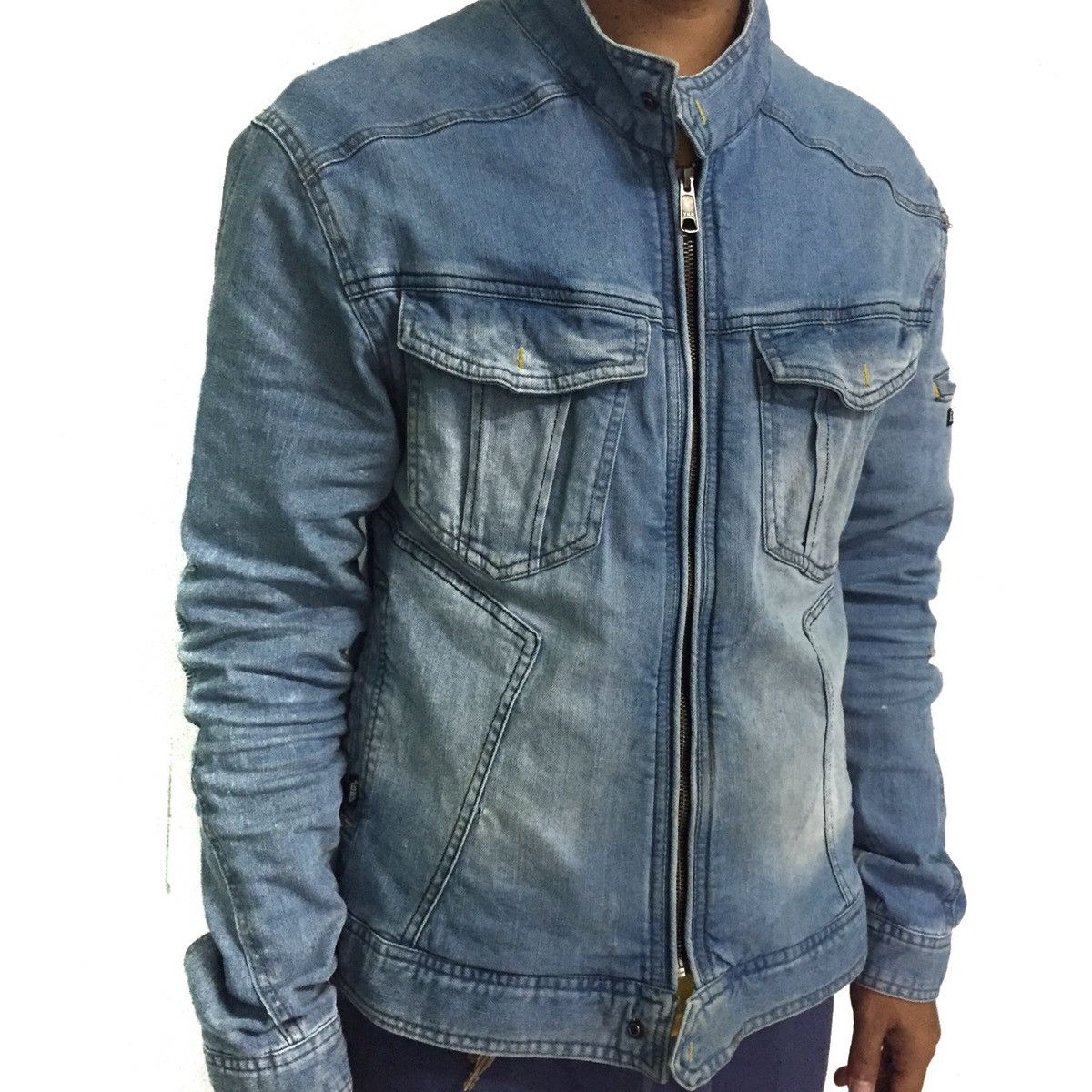 Japanese Brand 🔥RARE Rugged Jeans Jacket Stretchable Elbow Part Size US L / EU 52-54 / 3 - 3 Thumbnail