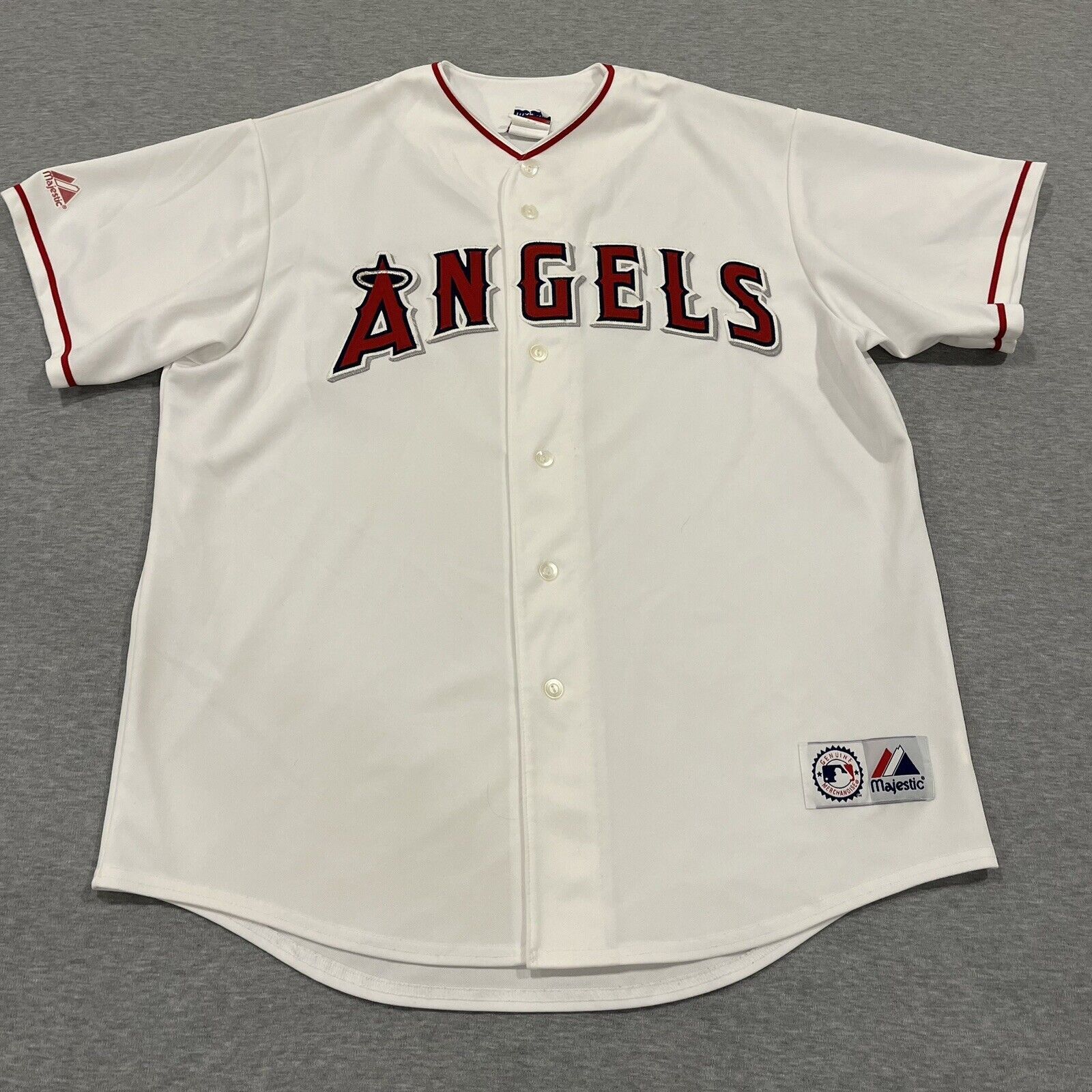 Anaheim Angels MLB Baseball Jersey Dynasty, Blank Back, Red Mens Medium  (32-34)