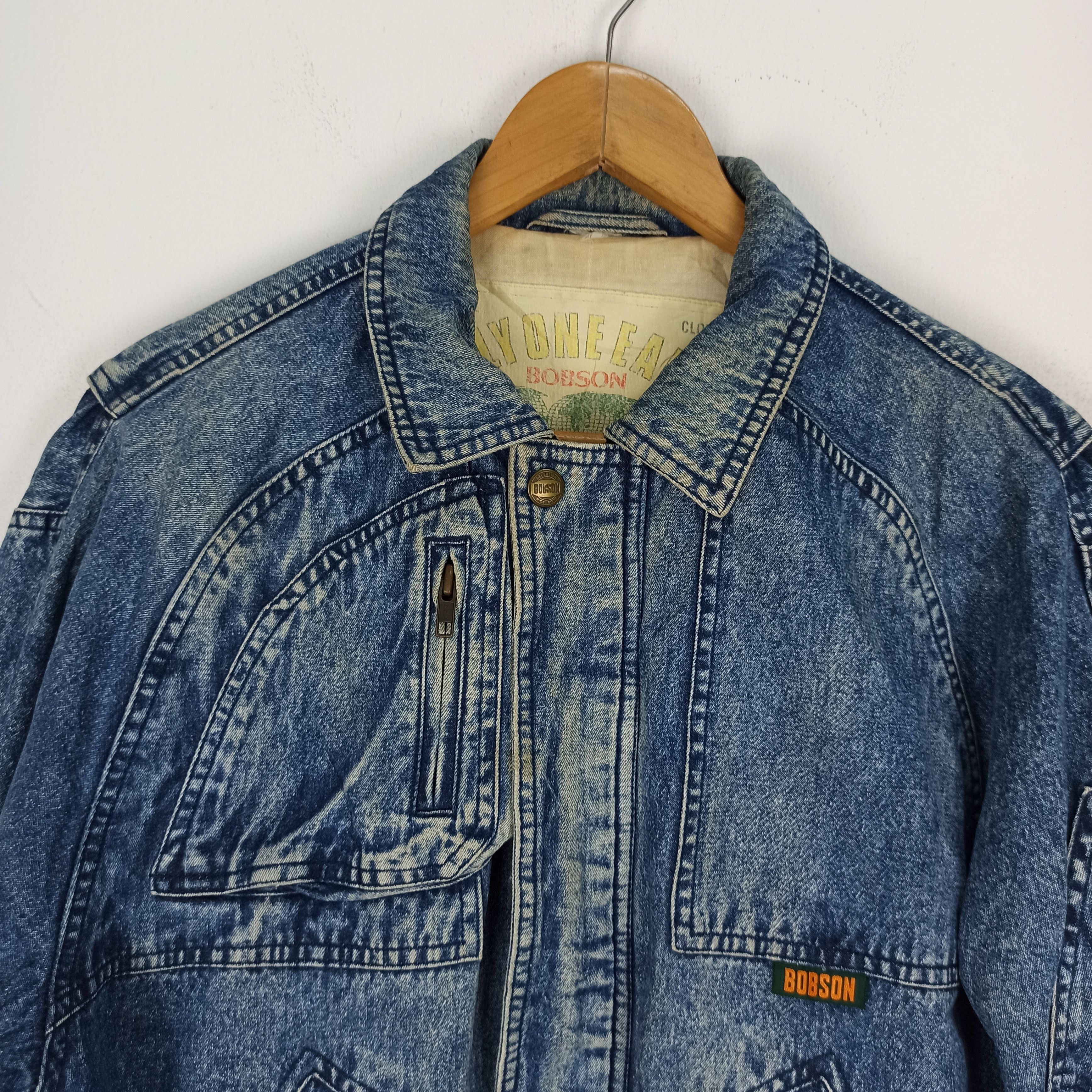 Japanese Brand Vintage Bobson Denim Jacket Good Condition used Size US L / EU 52-54 / 3 - 2 Thumbnail