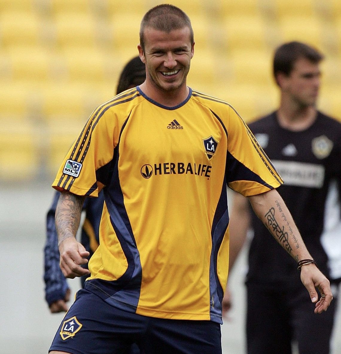 Adidas × Vintage 2007 2008 PLAYER ISSUE LA Galaxy Beckham Adidas Home Jersey Size US S / EU 44-46 / 1 - 2 Thumbnail