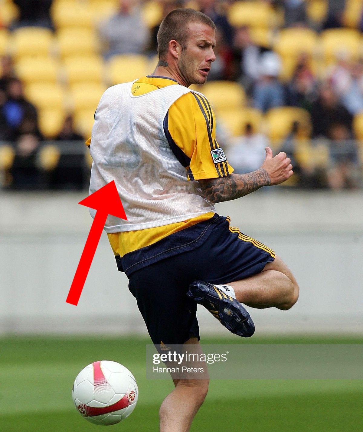 Adidas × Vintage 2007 2008 PLAYER ISSUE LA Galaxy Beckham Adidas Home Jersey Size US S / EU 44-46 / 1 - 3 Thumbnail
