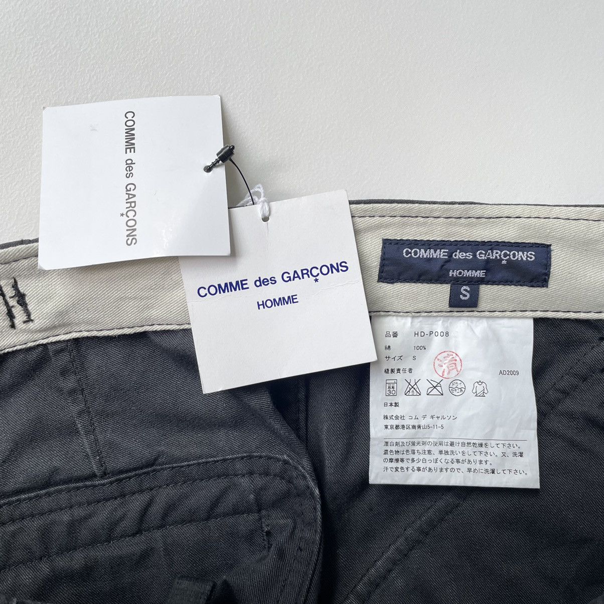 Comme des Garcons Homme A/W 09 Wide Leg Cotton Cargo Pants Size US 32 / EU 48 - 4 Thumbnail