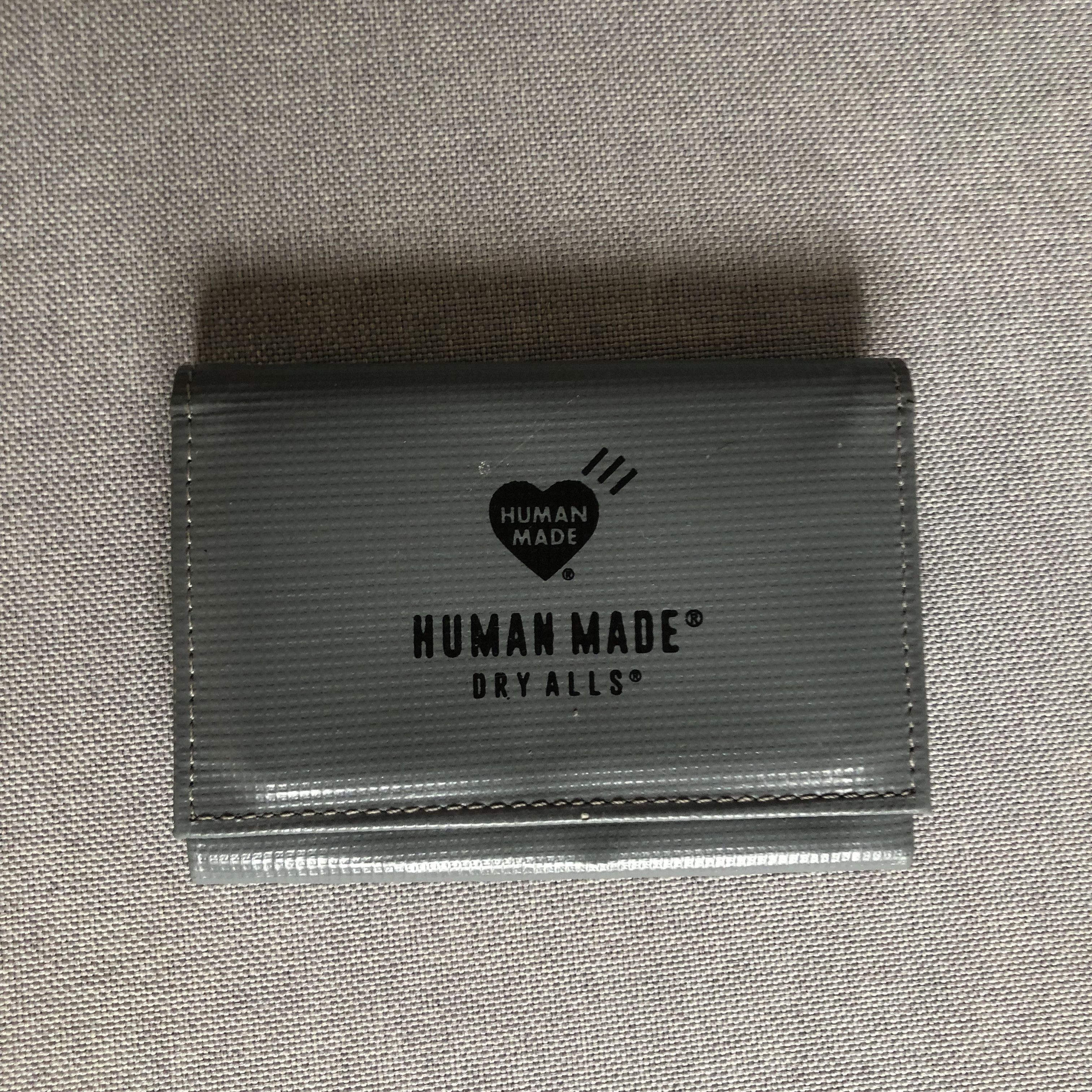 Human Made - Logo-Print Embossed-PVC Wallet - Gray Human Made