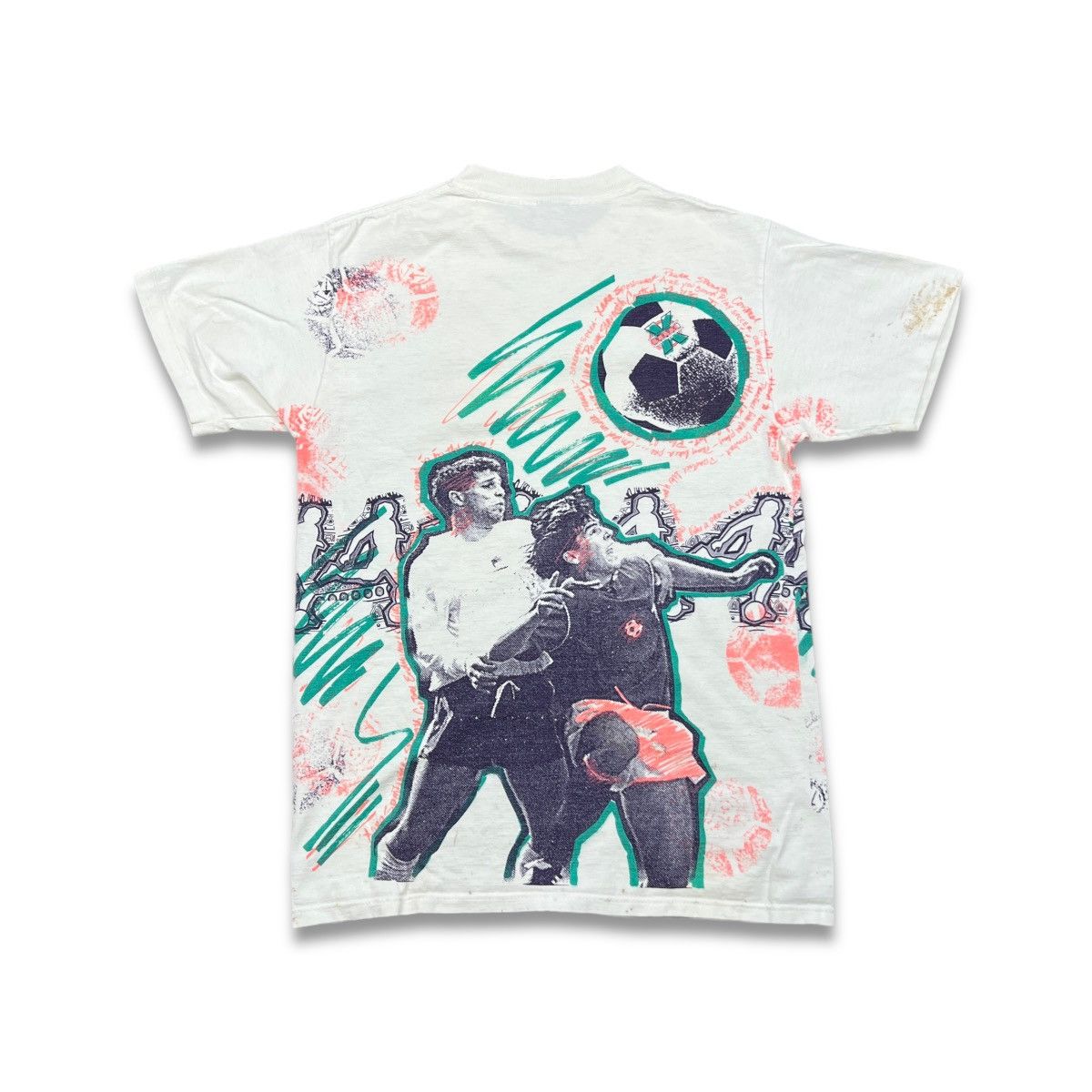 Vintage Vintage 90s Soccer T Shirt AOP Single Stitch USA Sports Tee Size US M / EU 48-50 / 2 - 5 Thumbnail