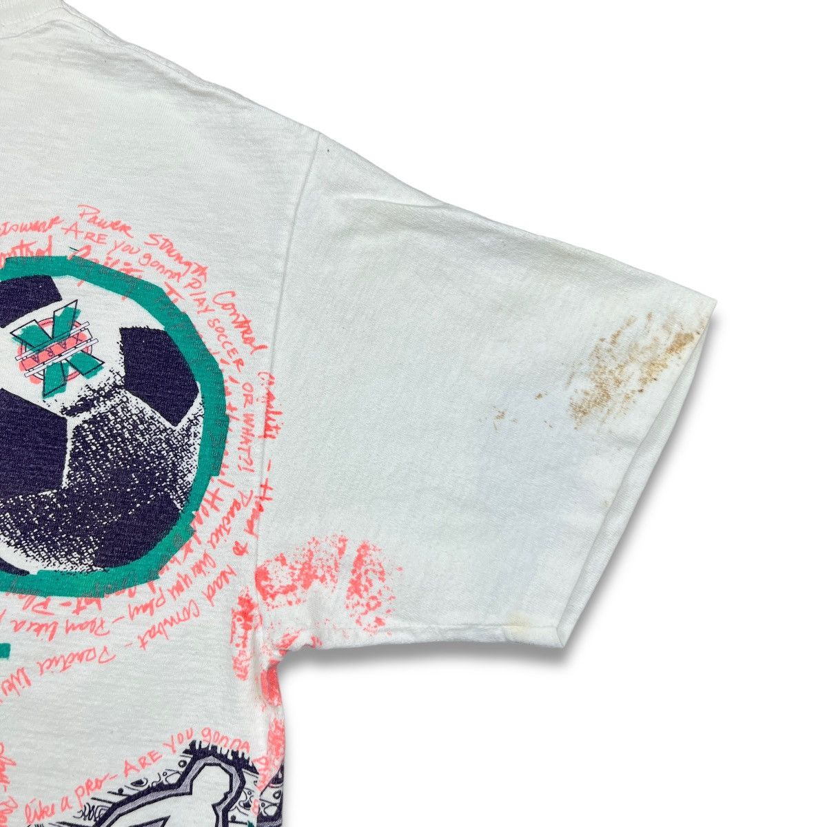 Vintage Vintage 90s Soccer T Shirt AOP Single Stitch USA Sports Tee Size US M / EU 48-50 / 2 - 6 Thumbnail