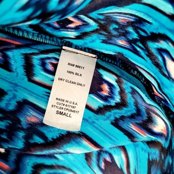 Vacation Eight Sixty Ikat Aztec Print Collared Button-Up Tank Party Size S / US 4 / IT 40 - 9 Thumbnail