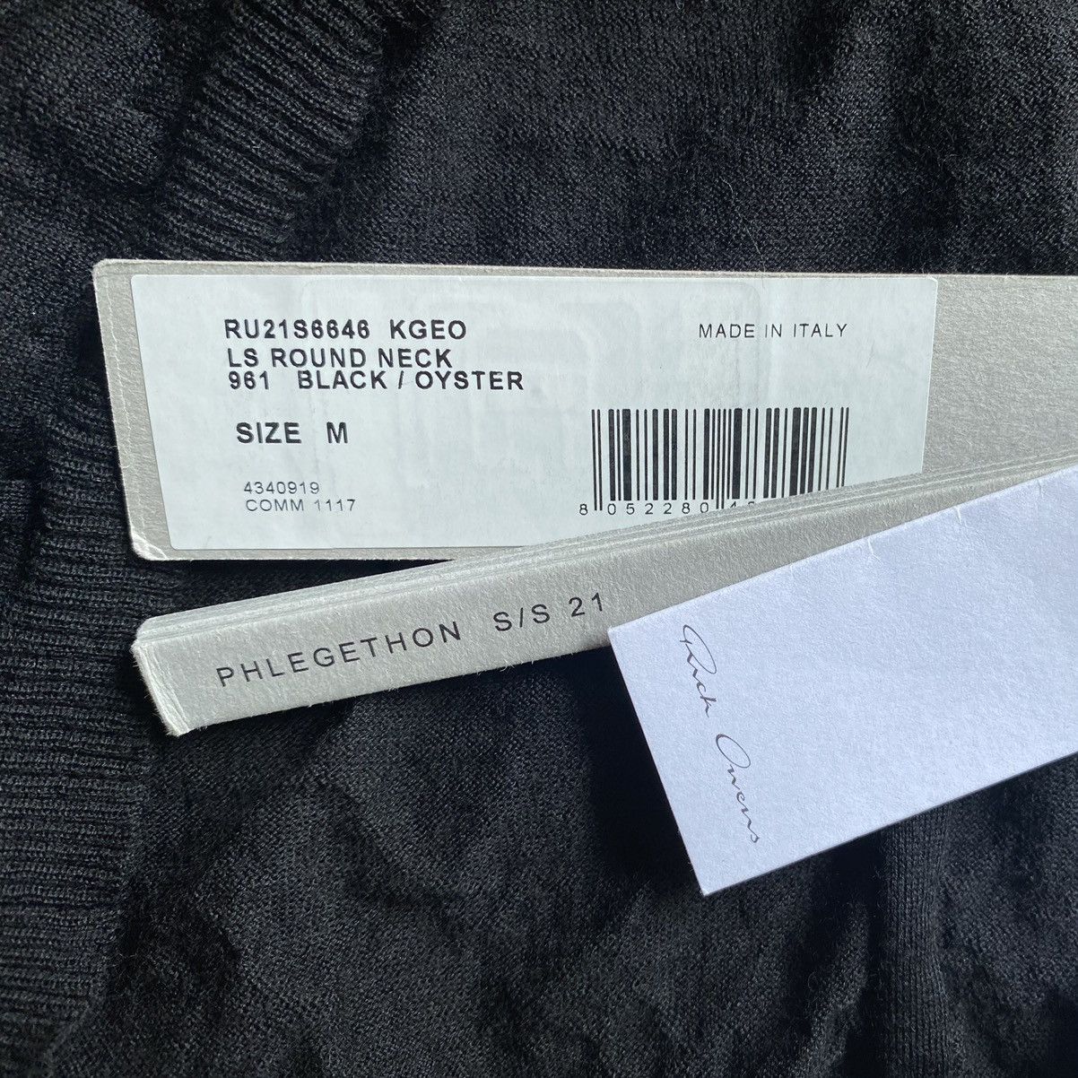 Rick Owens NWT SS21 Phlegethon Sweater Size US M / EU 48-50 / 2 - 4 Thumbnail