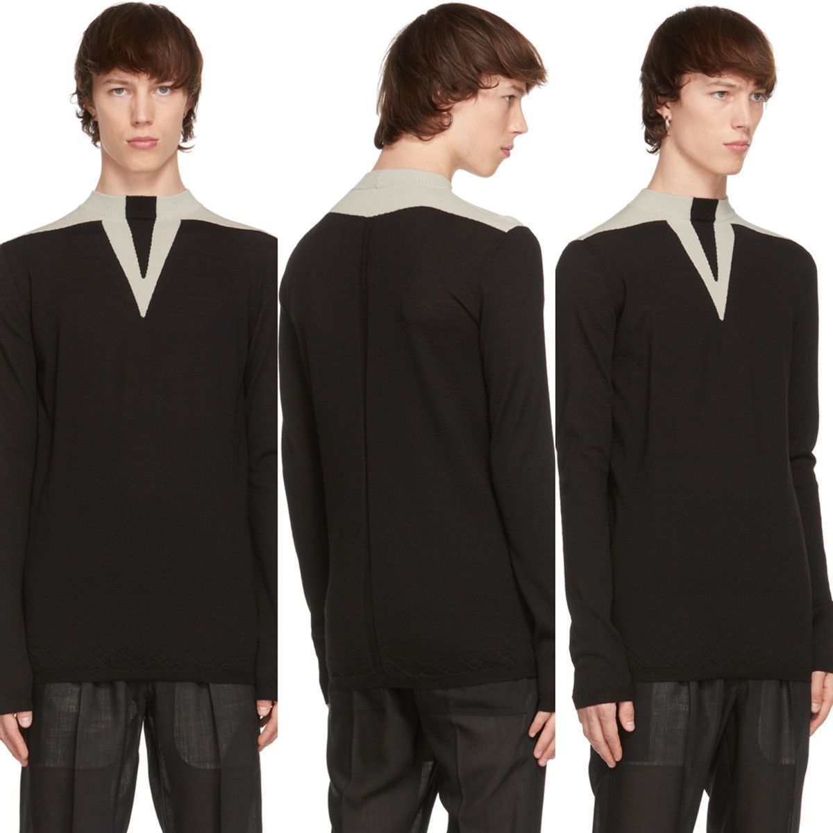 image of Rick Owens NWT Ss21 Phlegethon Sweater in Black, Men's (Size Medium)