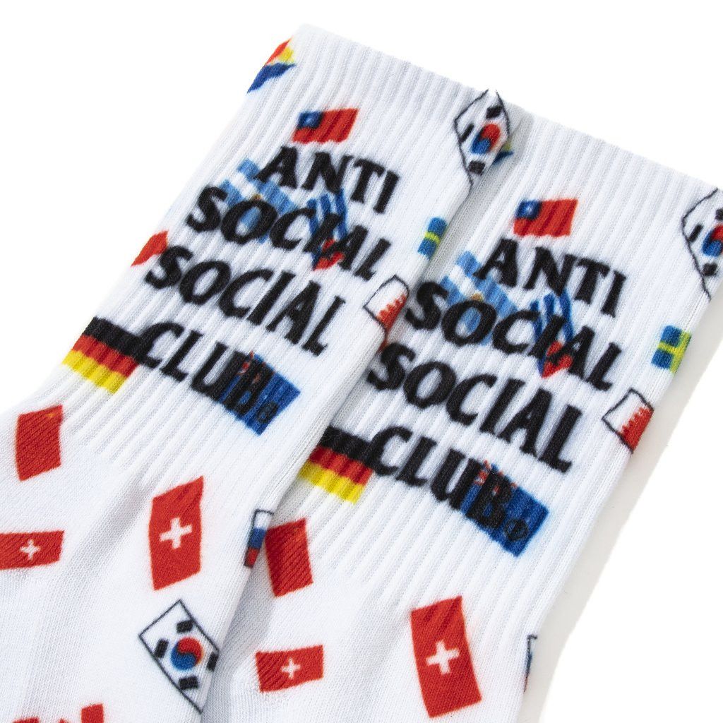 Anti Social Social Club DS SS21 Black ASSC Flags Business White Socks BAPE KITH FOG Size ONE SIZE - 6 Thumbnail
