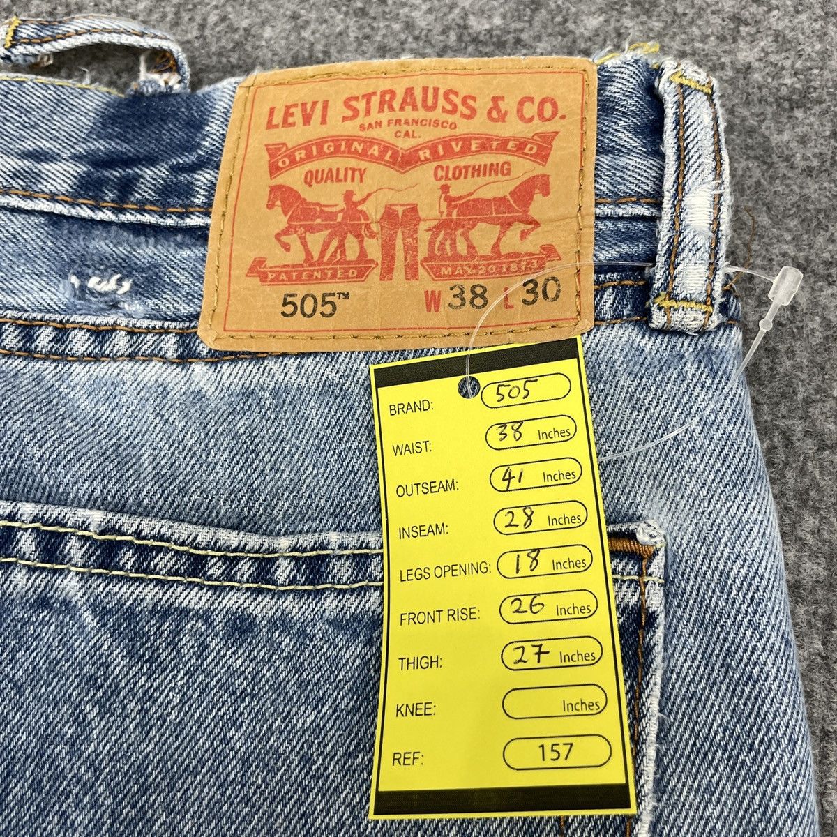Levi's × Vintage Vintage Levi's 505 Light Blue Wash -wc157 Size US 38 / EU 54 - 11 Thumbnail