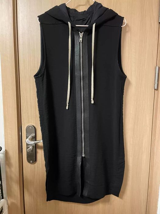 Rick owens sleeveless online hoodie