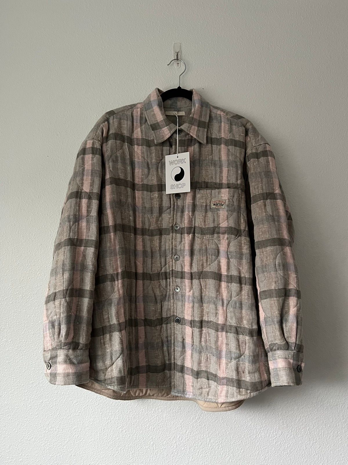 Our Legacy Borrowed Jacket Pale Linen Check Beige Pink Size US S / EU 44-46 / 1 - 1 Preview
