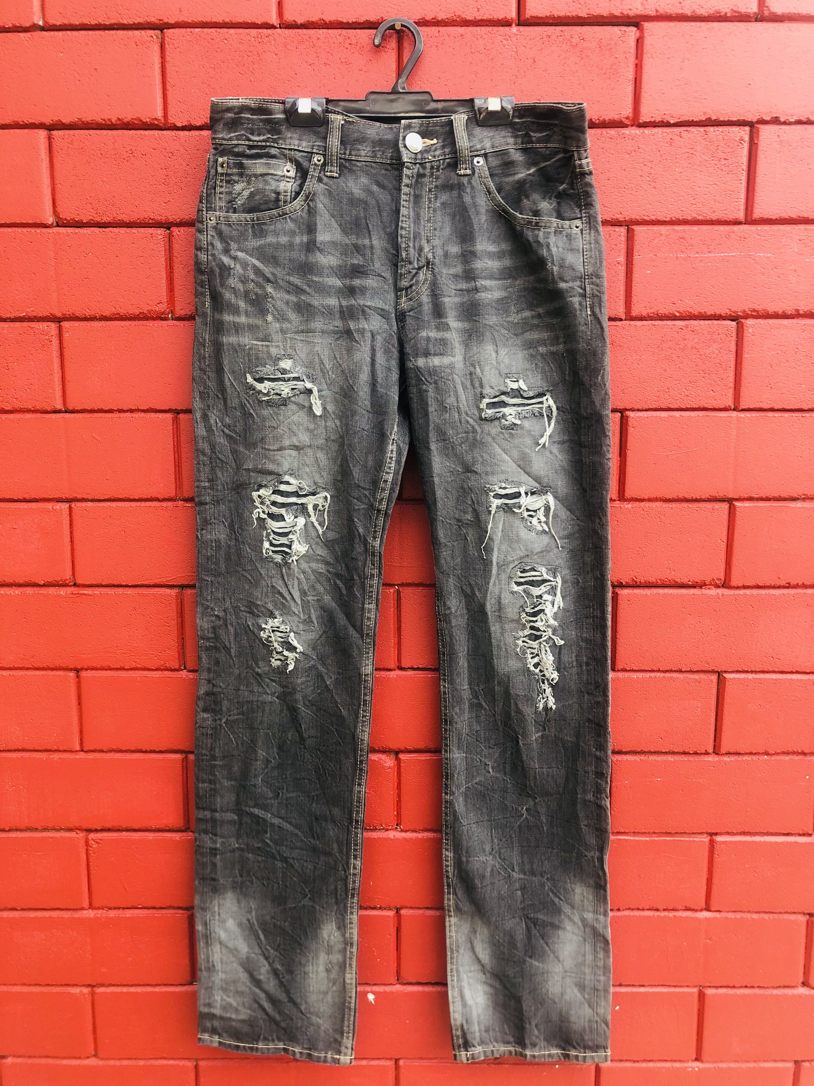 Image of Vintage Japanese Distressed Designer Fashion Style in Black, Men's (Size 31)