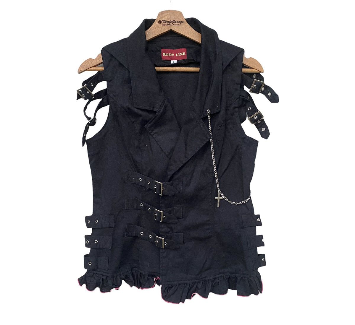 Le Grande Bleu (L.G.B.) Rare‼️Demonic Buckles/Bondage Double Collar Punk Vest Size US L / EU 52-54 / 3 - 1 Thumbnail
