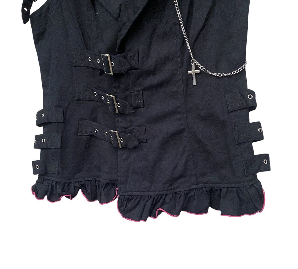 Le Grande Bleu (L.G.B.) Rare‼️Demonic Buckles/Bondage Double Collar Punk Vest Size US L / EU 52-54 / 3 - 5 Thumbnail