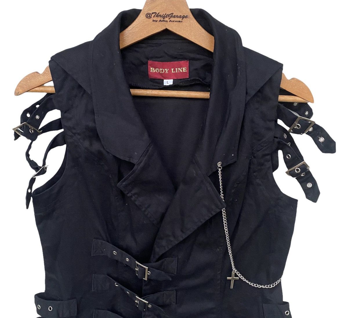 Le Grande Bleu (L.G.B.) Rare‼️Demonic Buckles/Bondage Double Collar Punk Vest Size US L / EU 52-54 / 3 - 3 Thumbnail