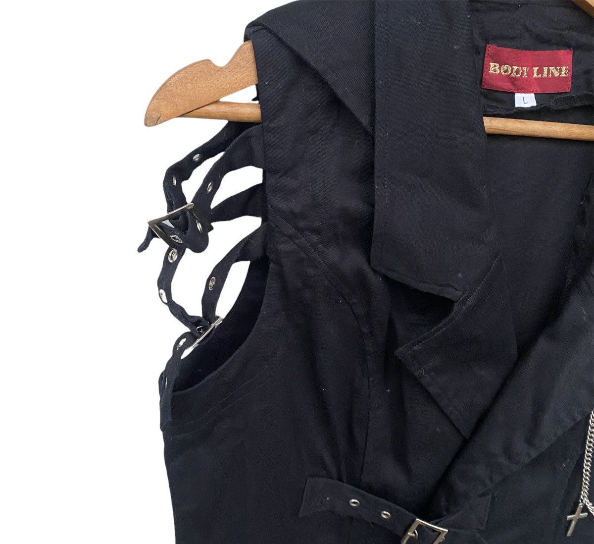 Le Grande Bleu (L.G.B.) Rare‼️Demonic Buckles/Bondage Double Collar Punk Vest Size US L / EU 52-54 / 3 - 6 Thumbnail