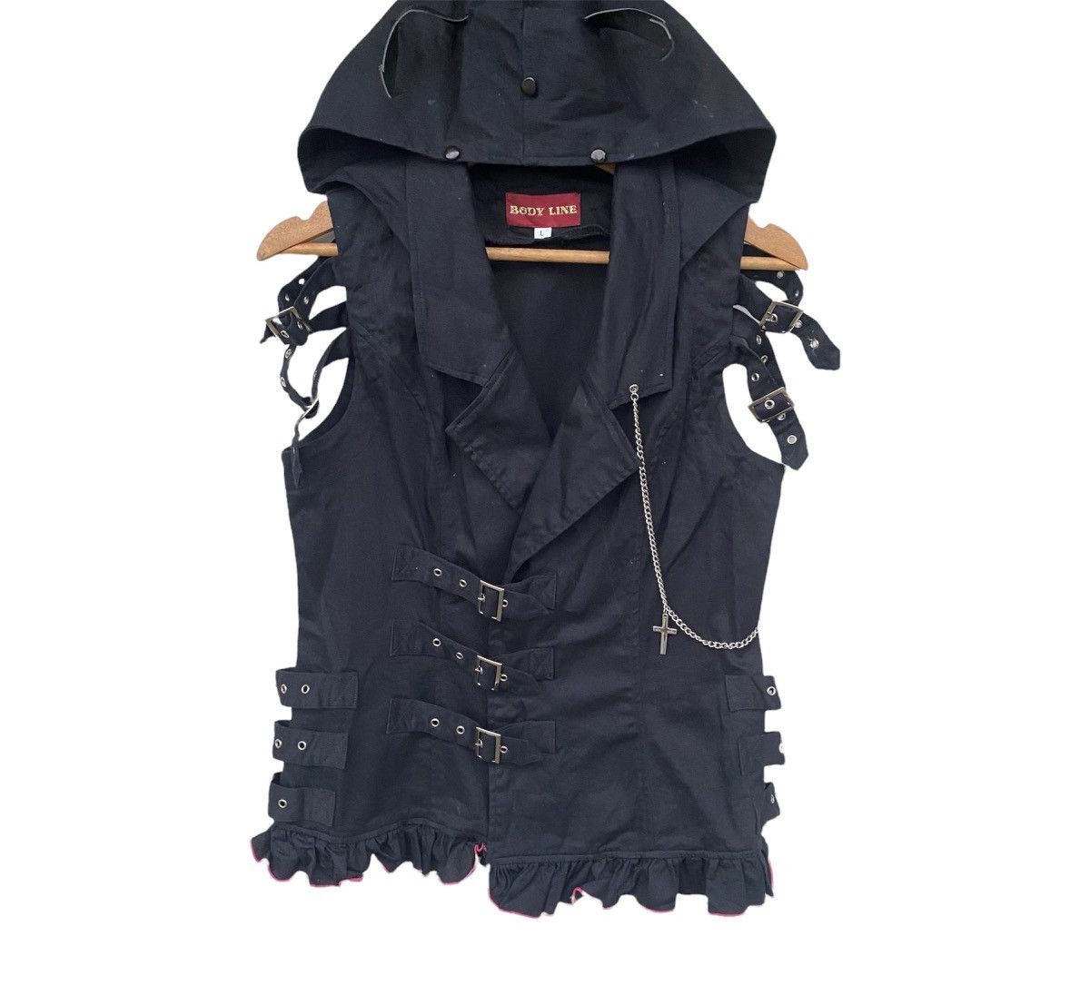 Le Grande Bleu (L.G.B.) Rare‼️Demonic Buckles/Bondage Double Collar Punk Vest Size US L / EU 52-54 / 3 - 2 Thumbnail