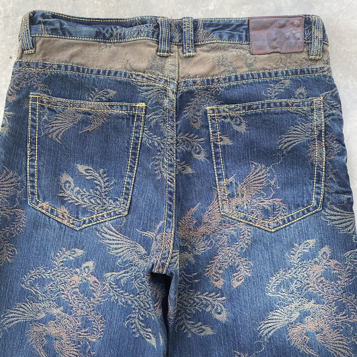 Japanese Brand Japanese brand phoenix all over embroidery baggy jeans Size US 34 / EU 50 - 4 Thumbnail
