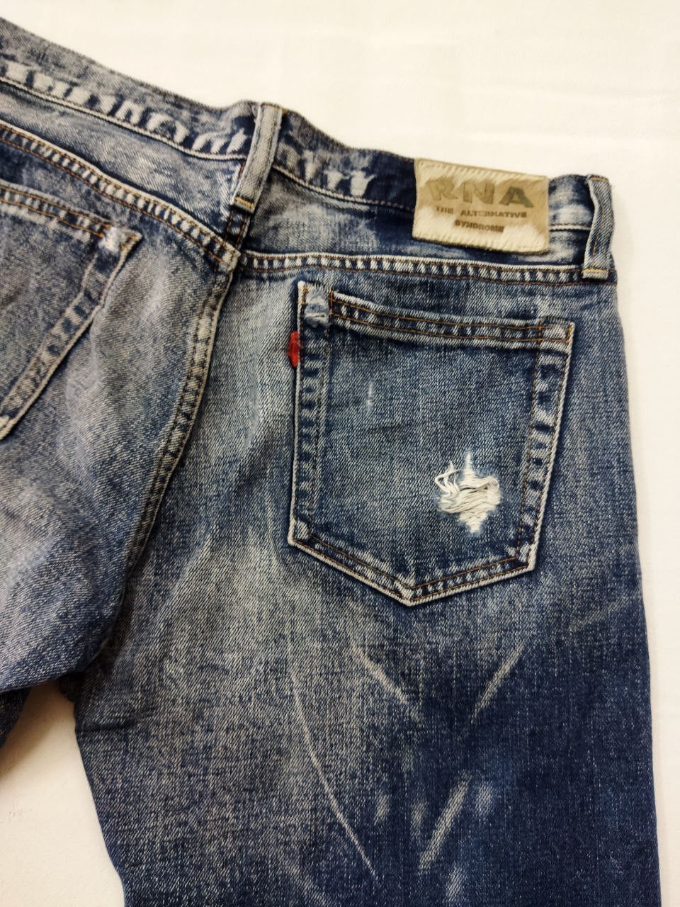 Japanese Brand Vintage RNA The Alternative Syndrome Distressed Jeans Size US 31 - 8 Thumbnail