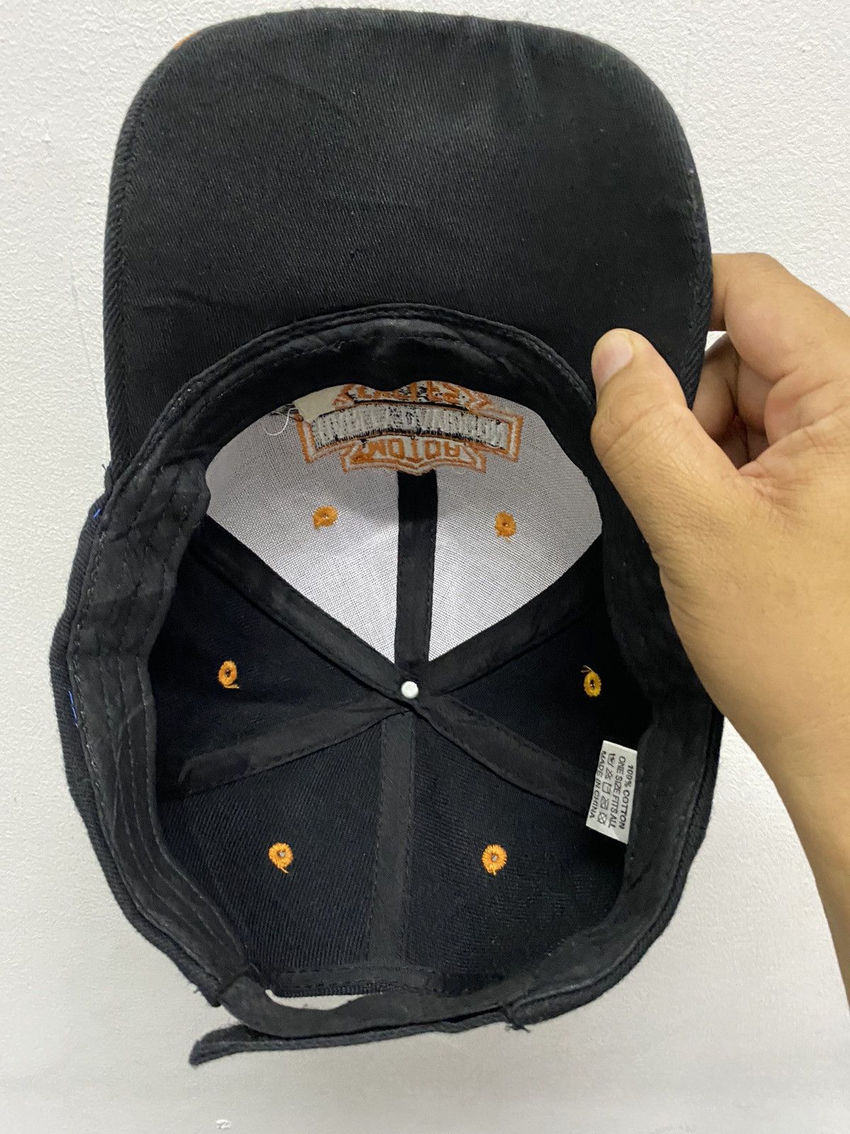 Harley Davidson Y2K Harley Davidson Flame Harley Logo Baseball Hat Size ONE SIZE - 6 Thumbnail