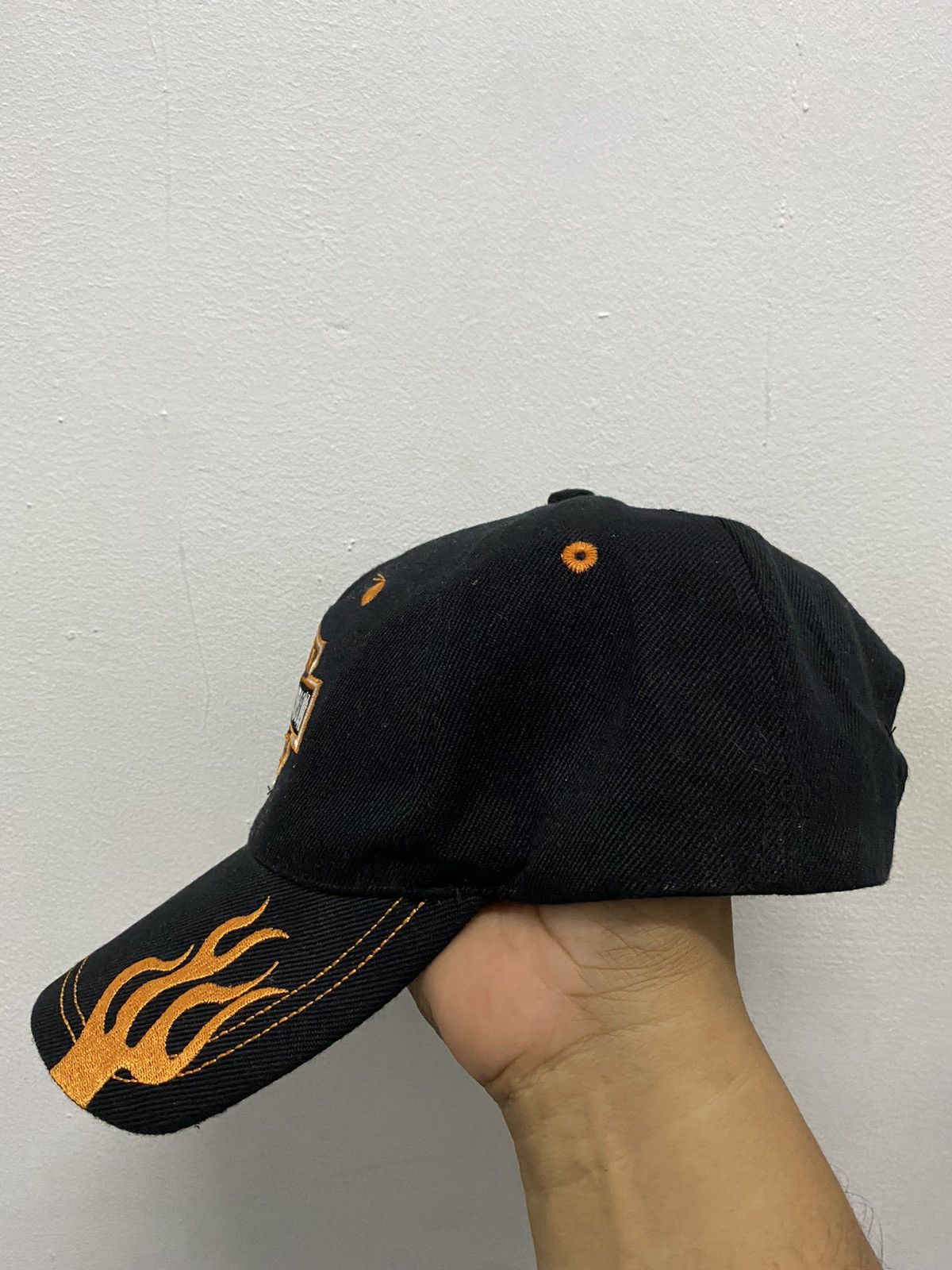 Harley Davidson Y2K Harley Davidson Flame Harley Logo Baseball Hat Size ONE SIZE - 3 Thumbnail