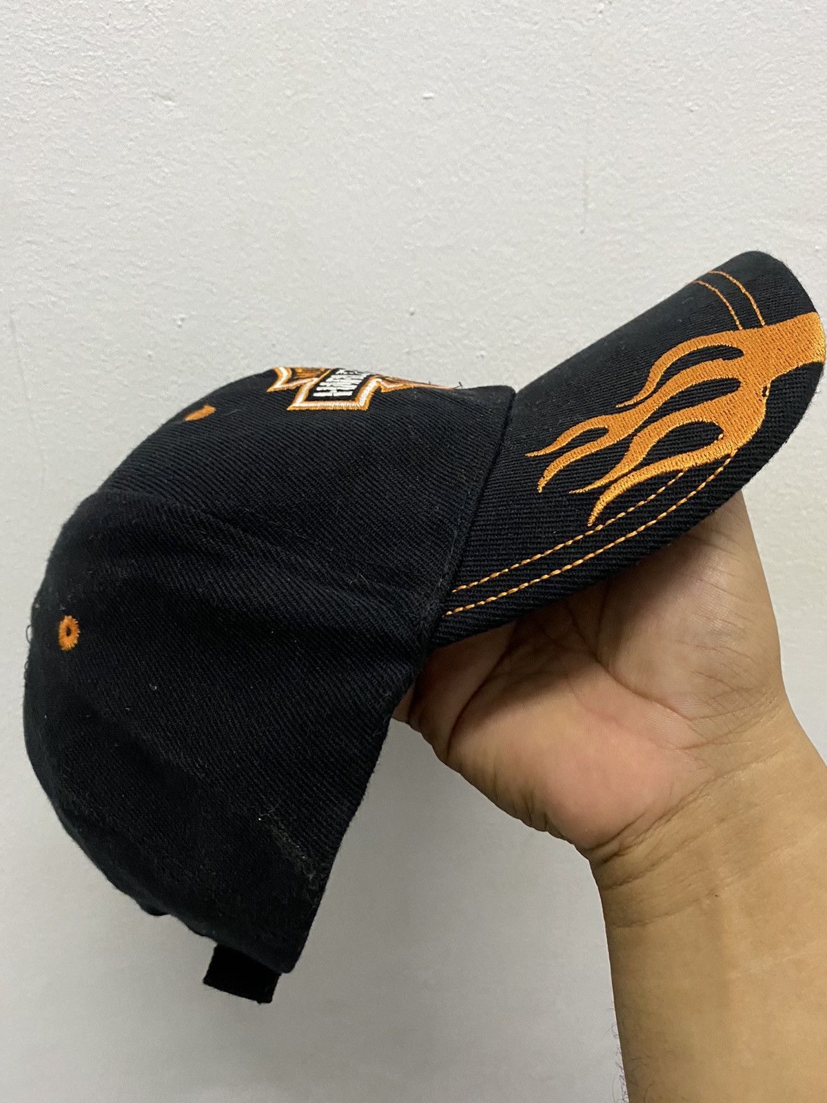 Harley Davidson Y2K Harley Davidson Flame Harley Logo Baseball Hat Size ONE SIZE - 5 Thumbnail